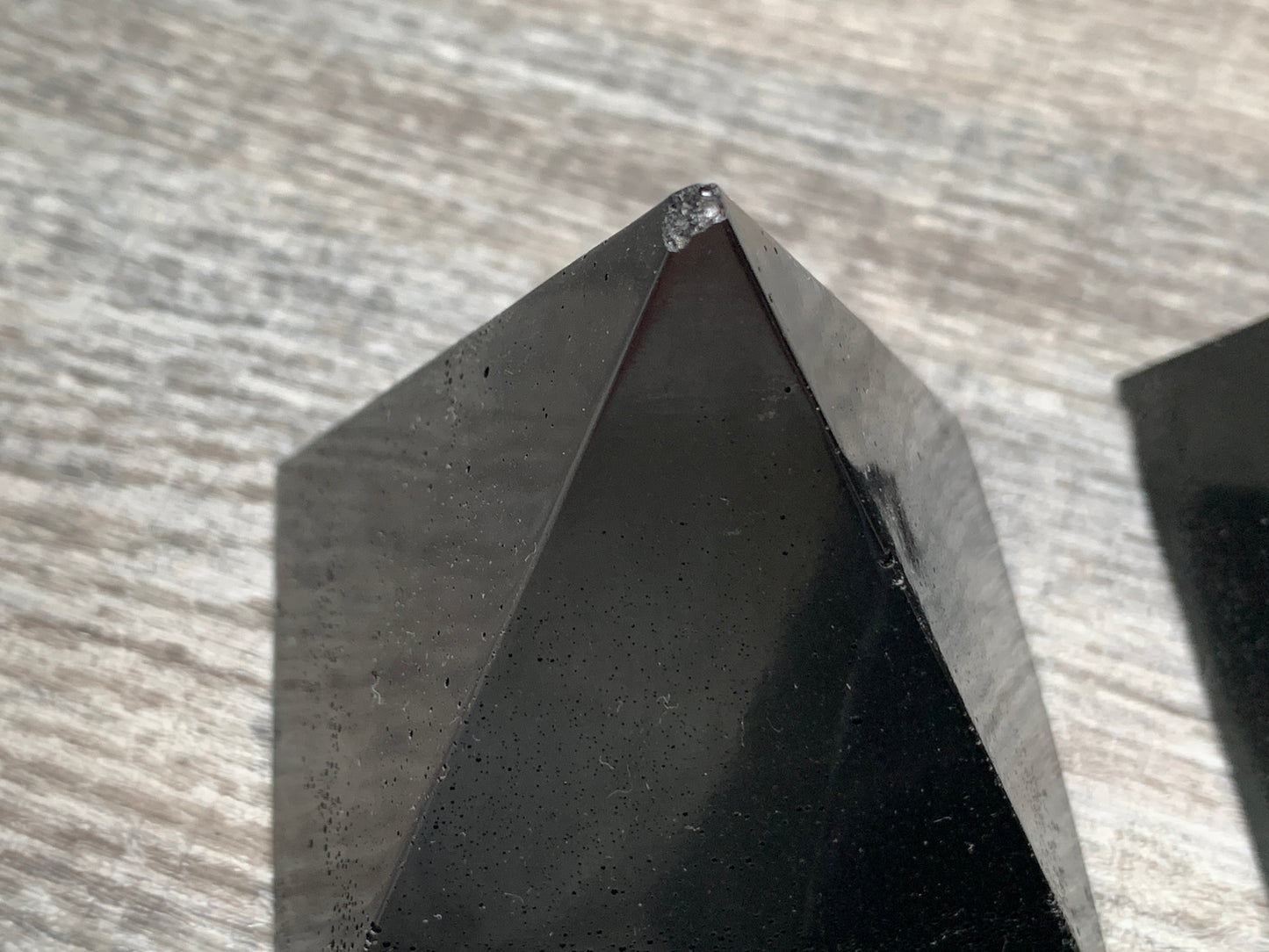 Flat Black Orgonite Pyramid