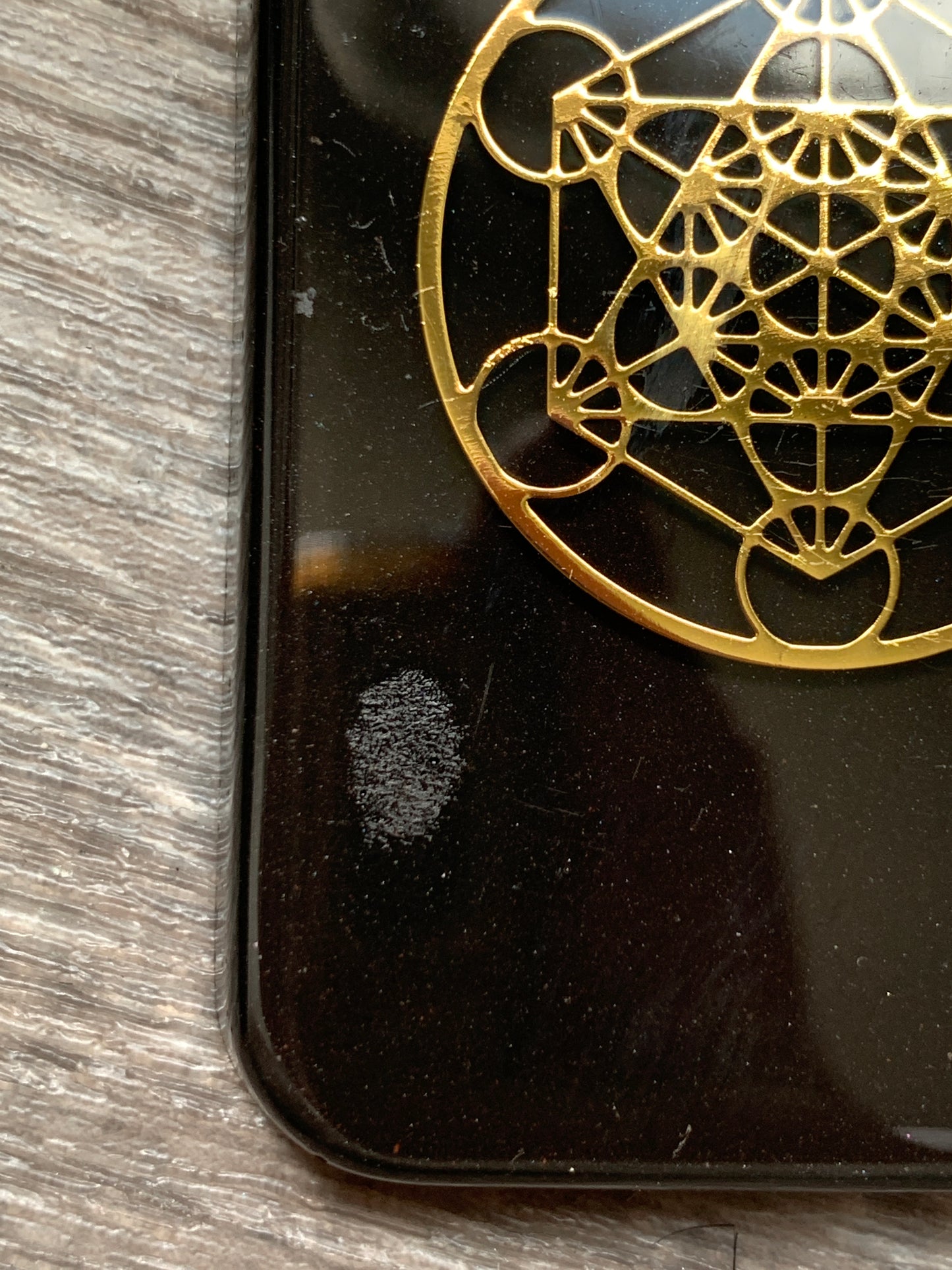 Sacred Geometry Orgonite Cell Phone Backers x2