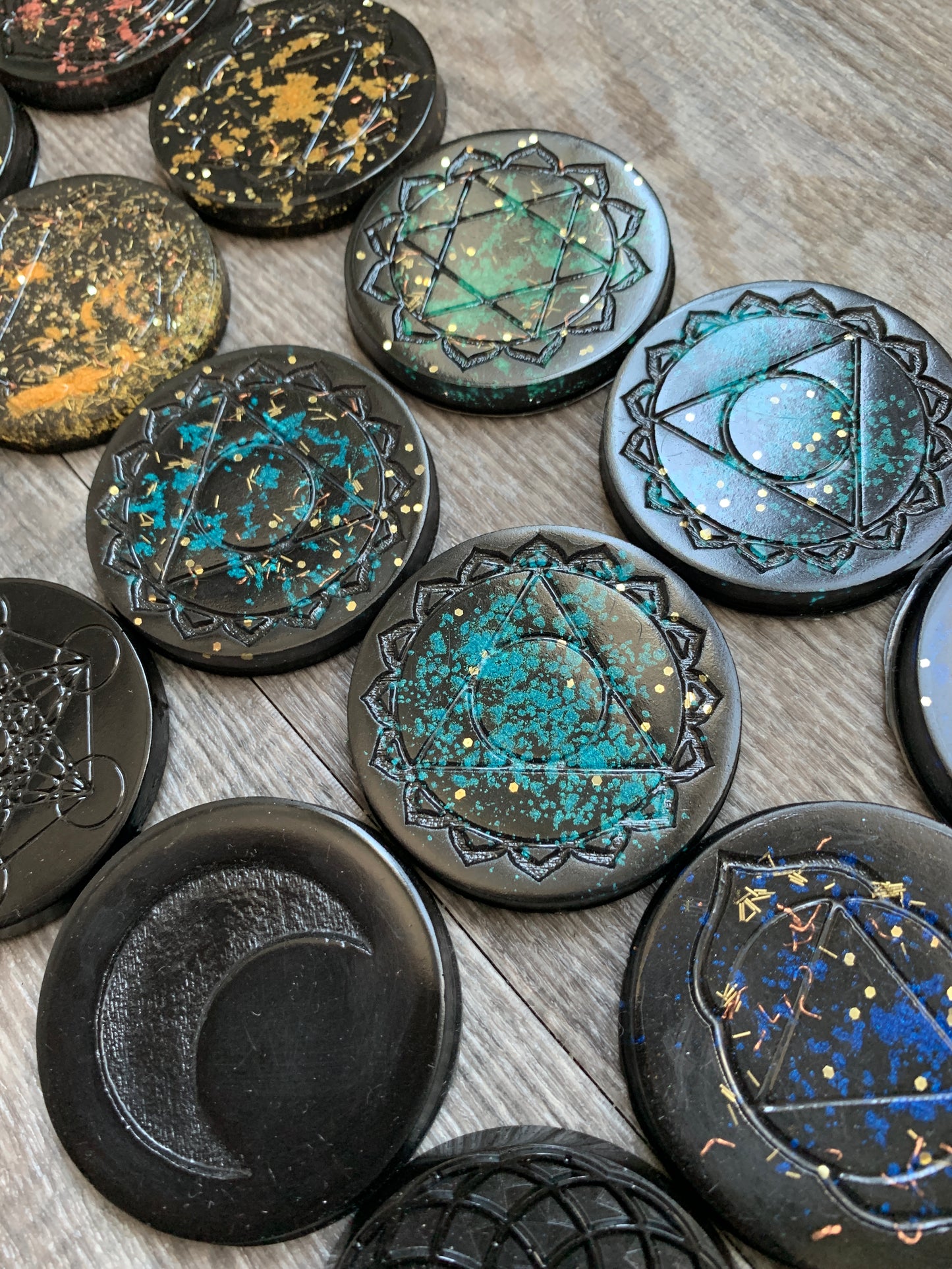 Orgonite Mini Discs - Edges Unsanded