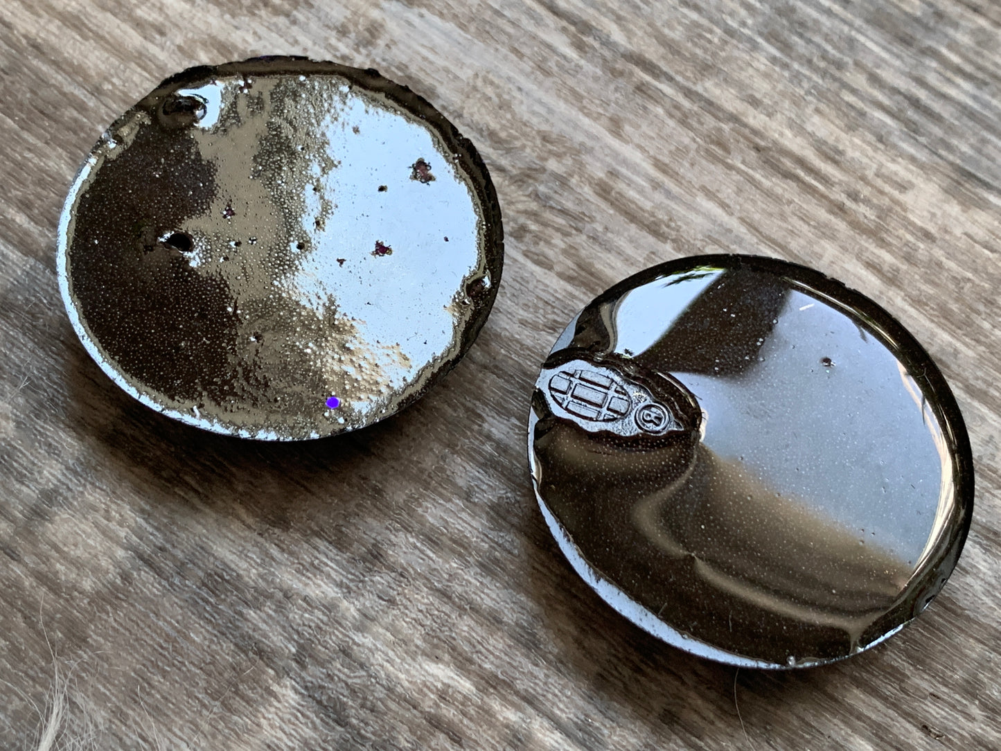 Dark Rose Flower and Selenite Mini Disc