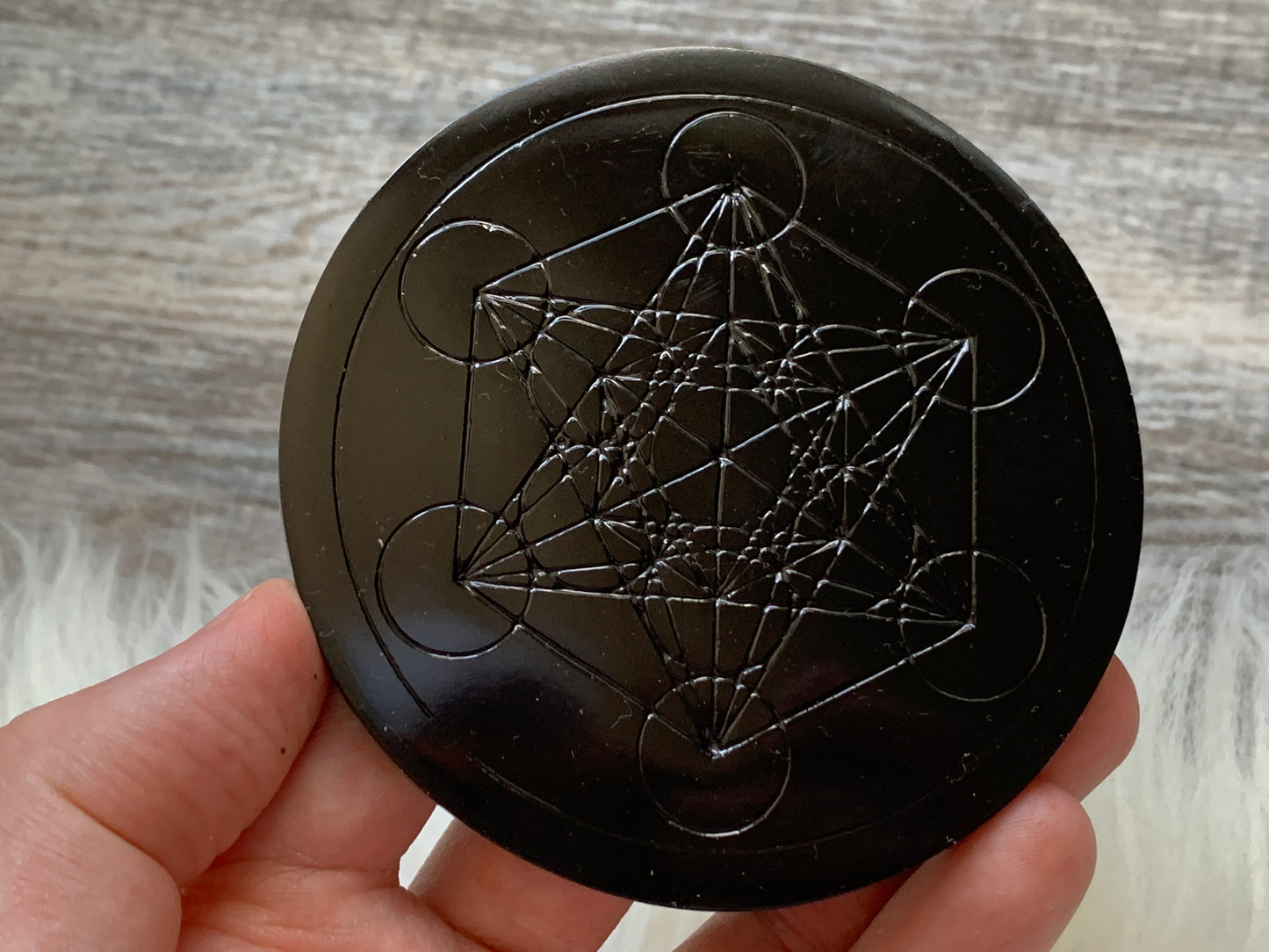 Metatron Orgone Disc. Approx 4" wide.