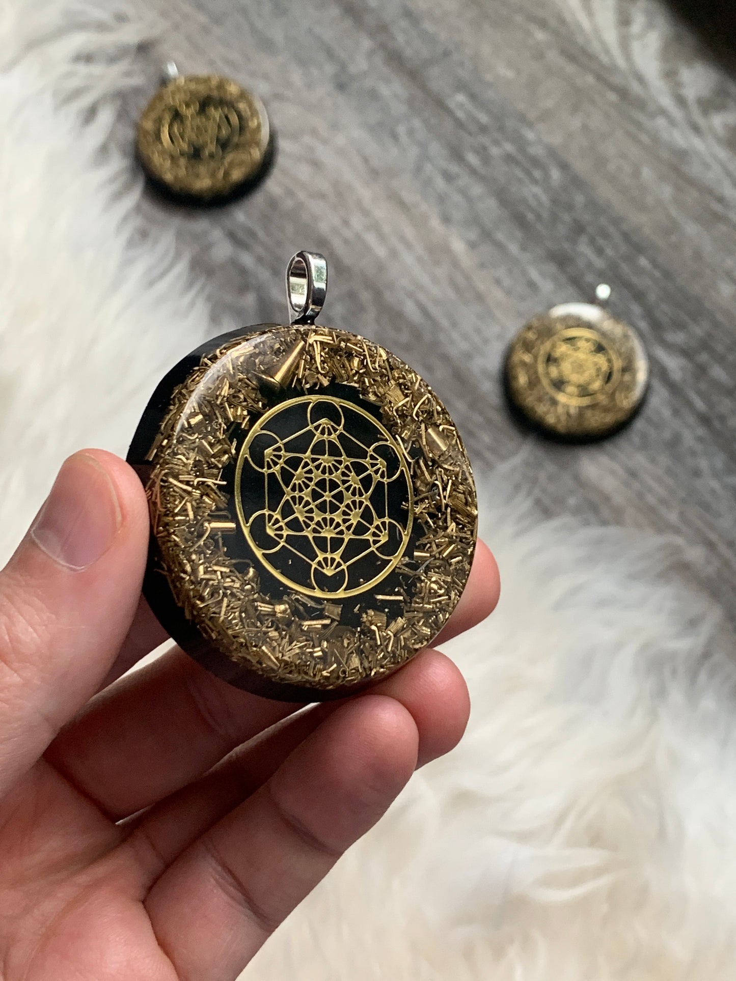 Metatron's Cube Orgonite® Pendant - Orgone Energy Necklace