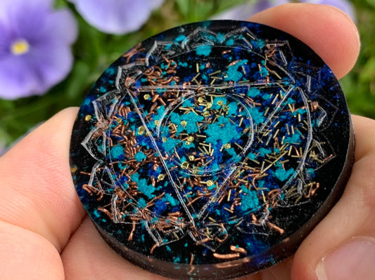 Orgone Throat Chakra Mini Disc