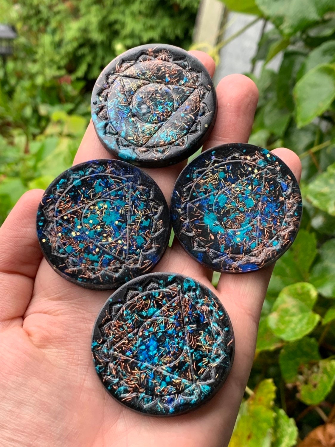 Orgone Throat Chakra Mini Disc