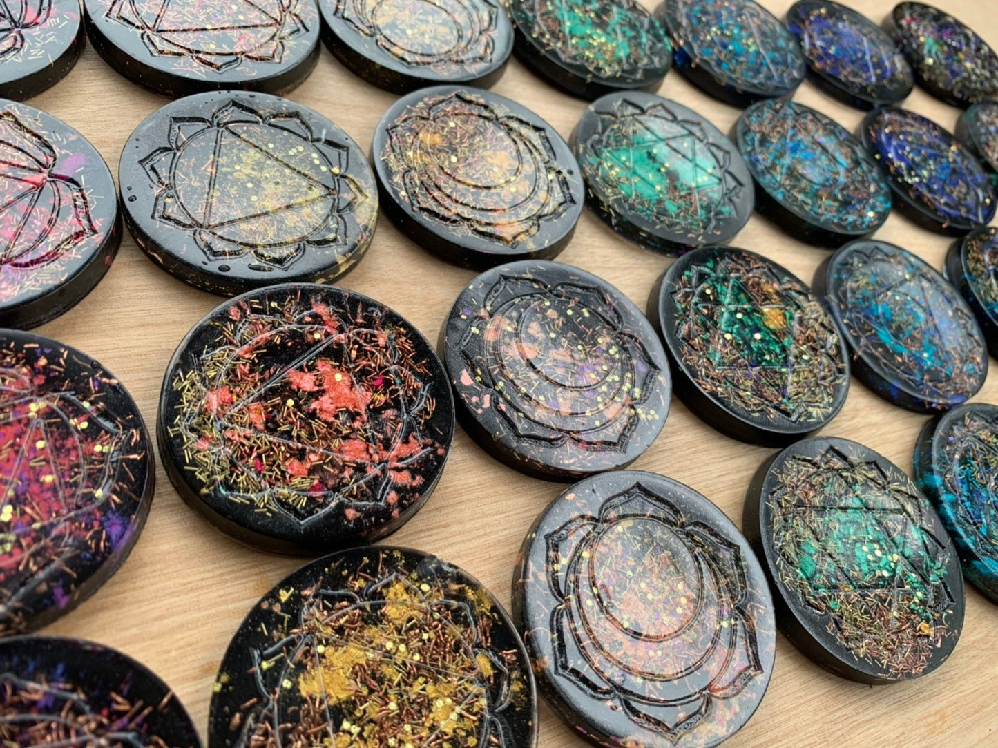 Chakra Clearing Orgonite® Tower Buster Set - Orgone Generator® - Orgone Energy Mini Discs