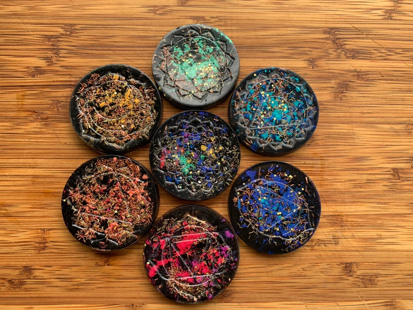 Chakra Clearing Orgonite® Tower Buster Set - Orgone Generator® - Orgone Energy Mini Discs