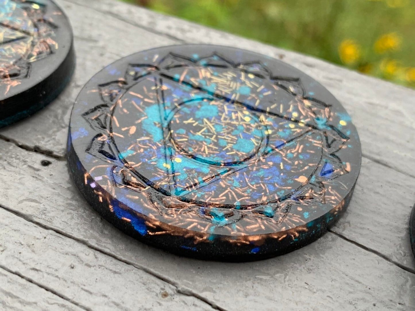 Orgone Throat Chakra Mini Disc