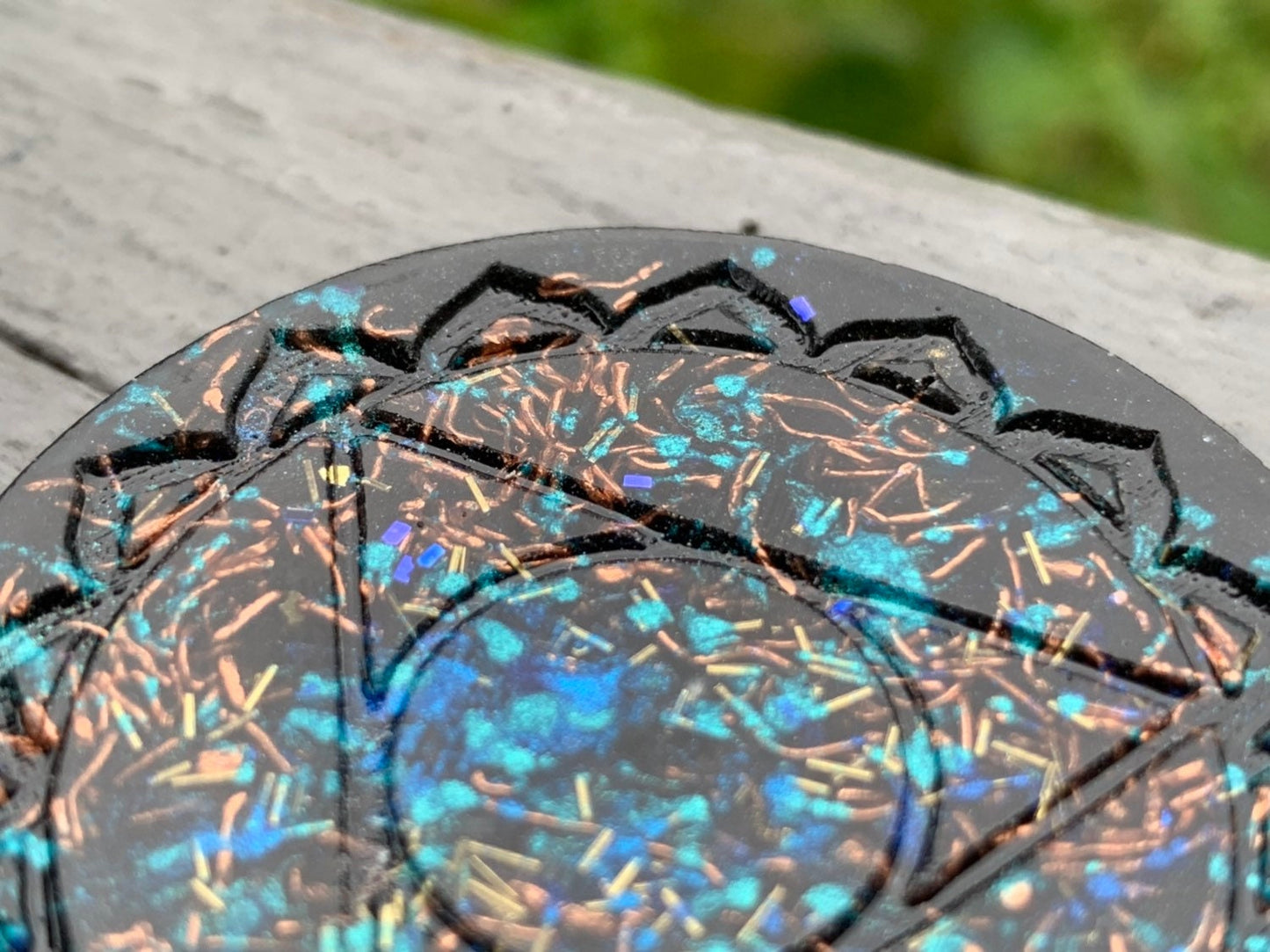 Orgone Throat Chakra Mini Disc