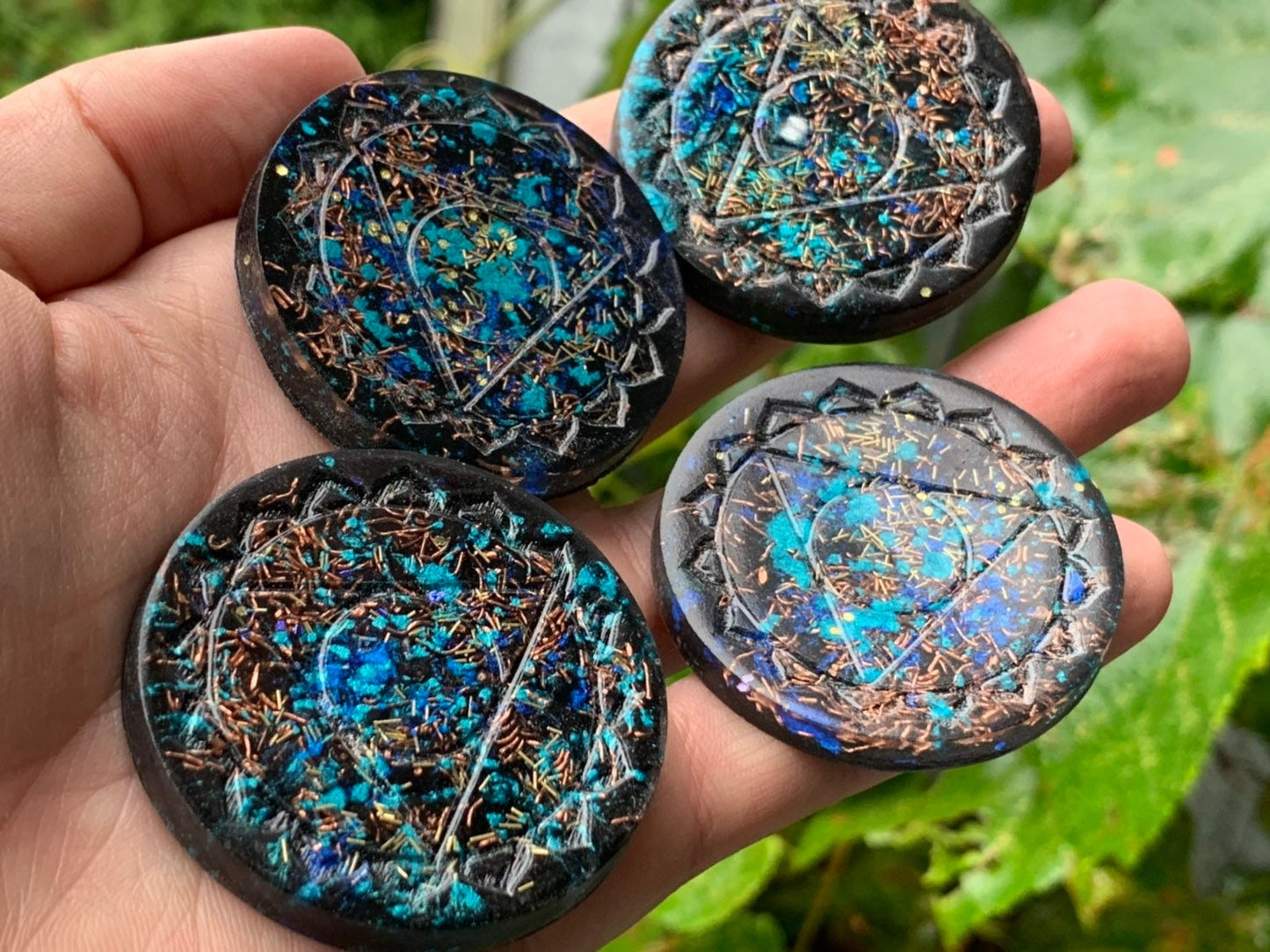 Orgone Throat Chakra Mini Disc