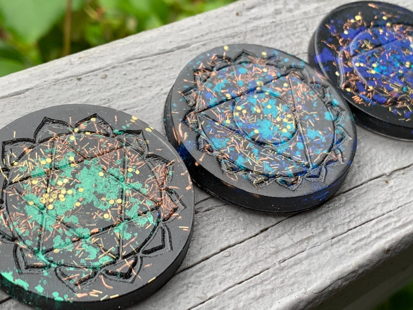 Orgone Throat Chakra Mini Disc