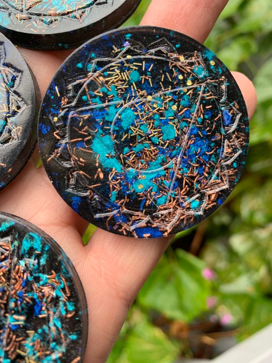 Orgone Throat Chakra Mini Disc