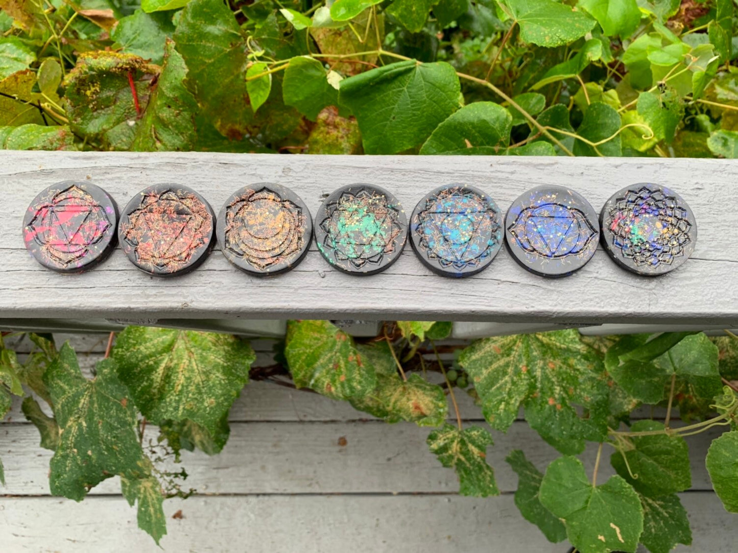 Chakra Clearing Orgonite® Tower Buster Set - Orgone Generator® - Orgone Energy Mini Discs