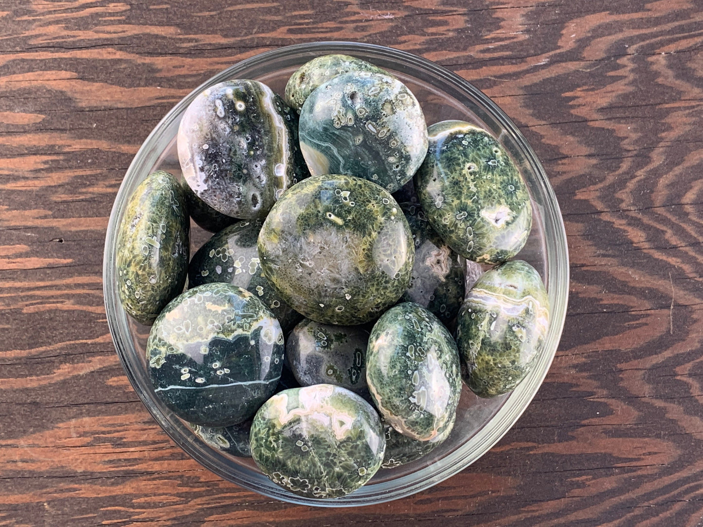 Ocean Jasper Palm Stone - Tumbled, Polished Crystal