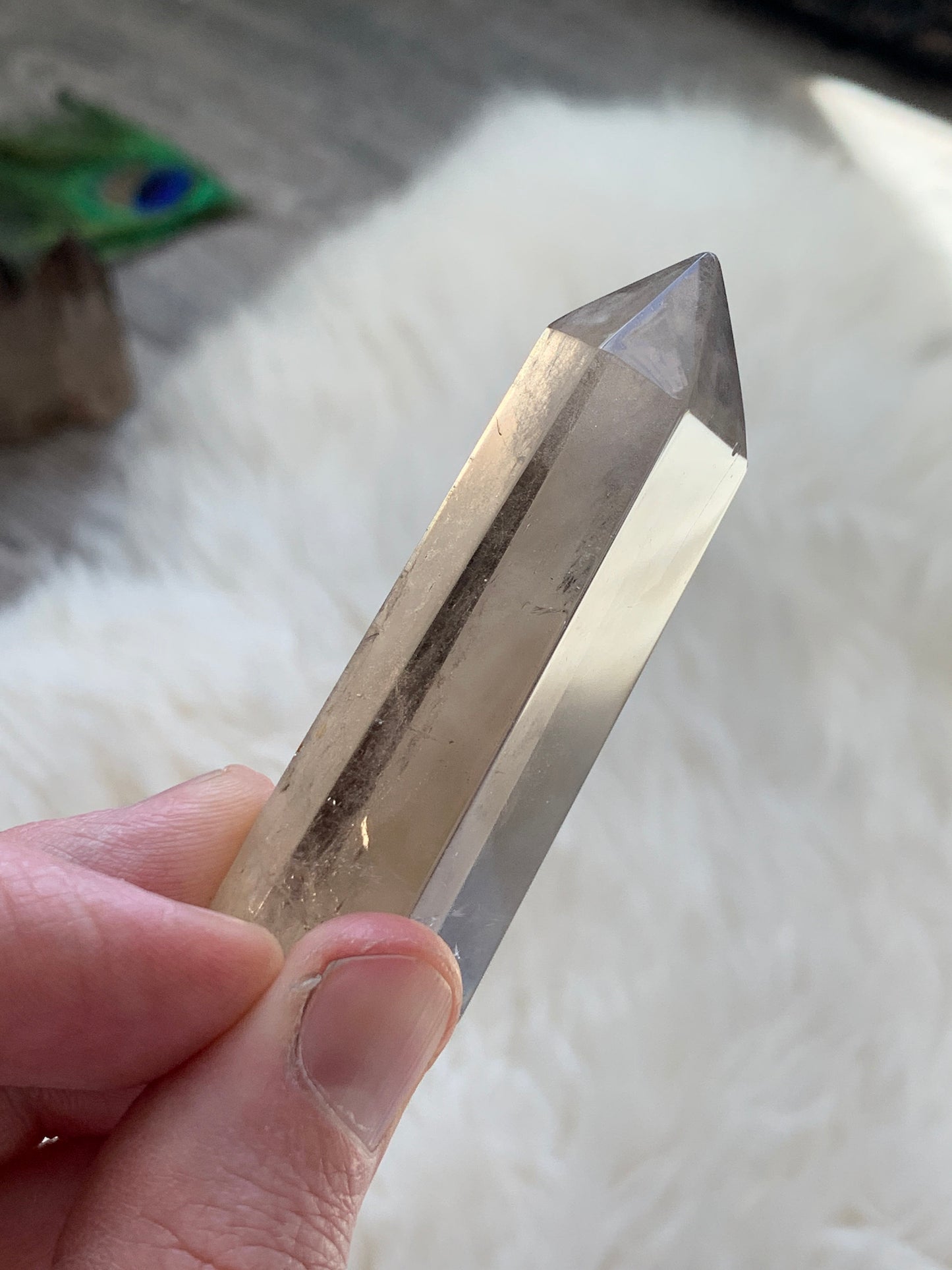 Ultra Polished SMOKY QUARTZ Crystal Point - Smokey Quartz Tower, Raw and Natural Crystals, Housewarming Gift, Home Decor, Energy Healing S14