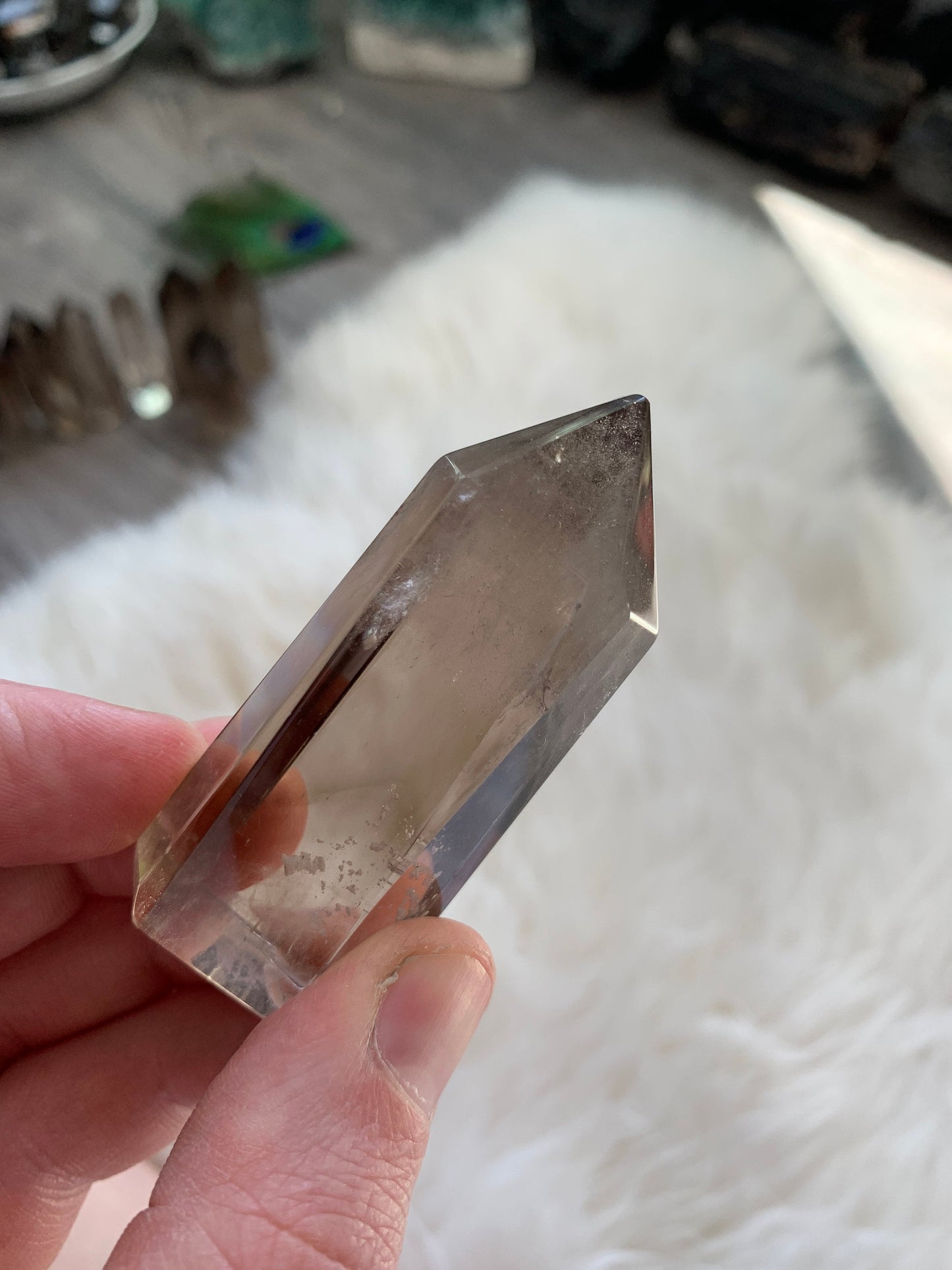 Ultra Polished SMOKY QUARTZ Crystal Point - Smokey Quartz Tower, Raw and Natural Crystals, Housewarming Gift, Home Decor, Energy Healing S9