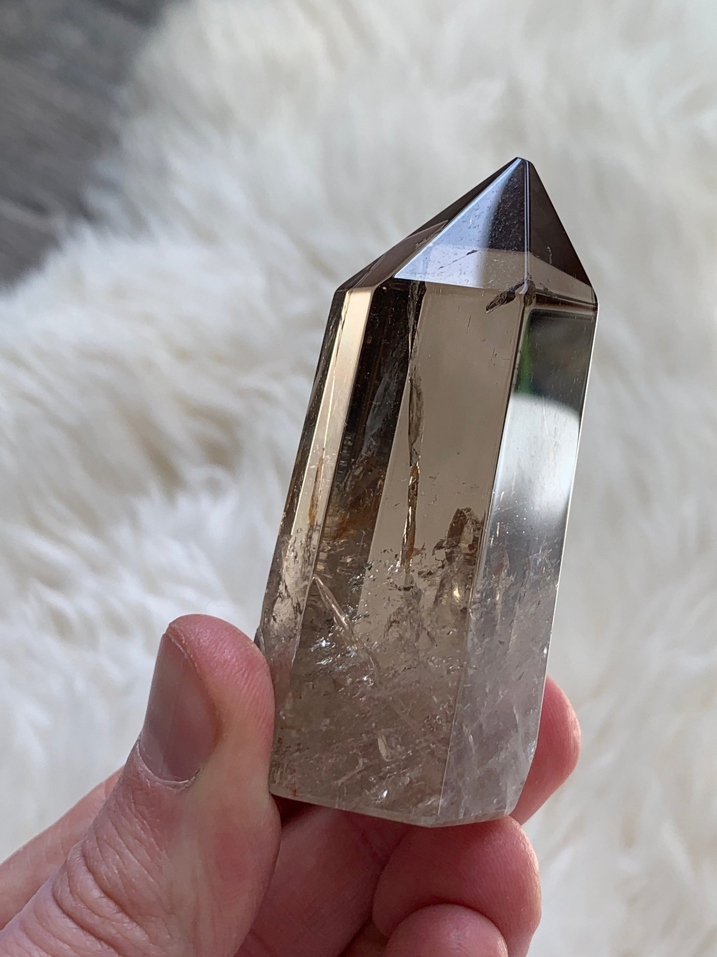 Ultra Polished SMOKY QUARTZ Crystal Point - Smokey Quartz Tower, Raw and Natural Crystals, Housewarming Gift, Home Decor, Energy Healing S21