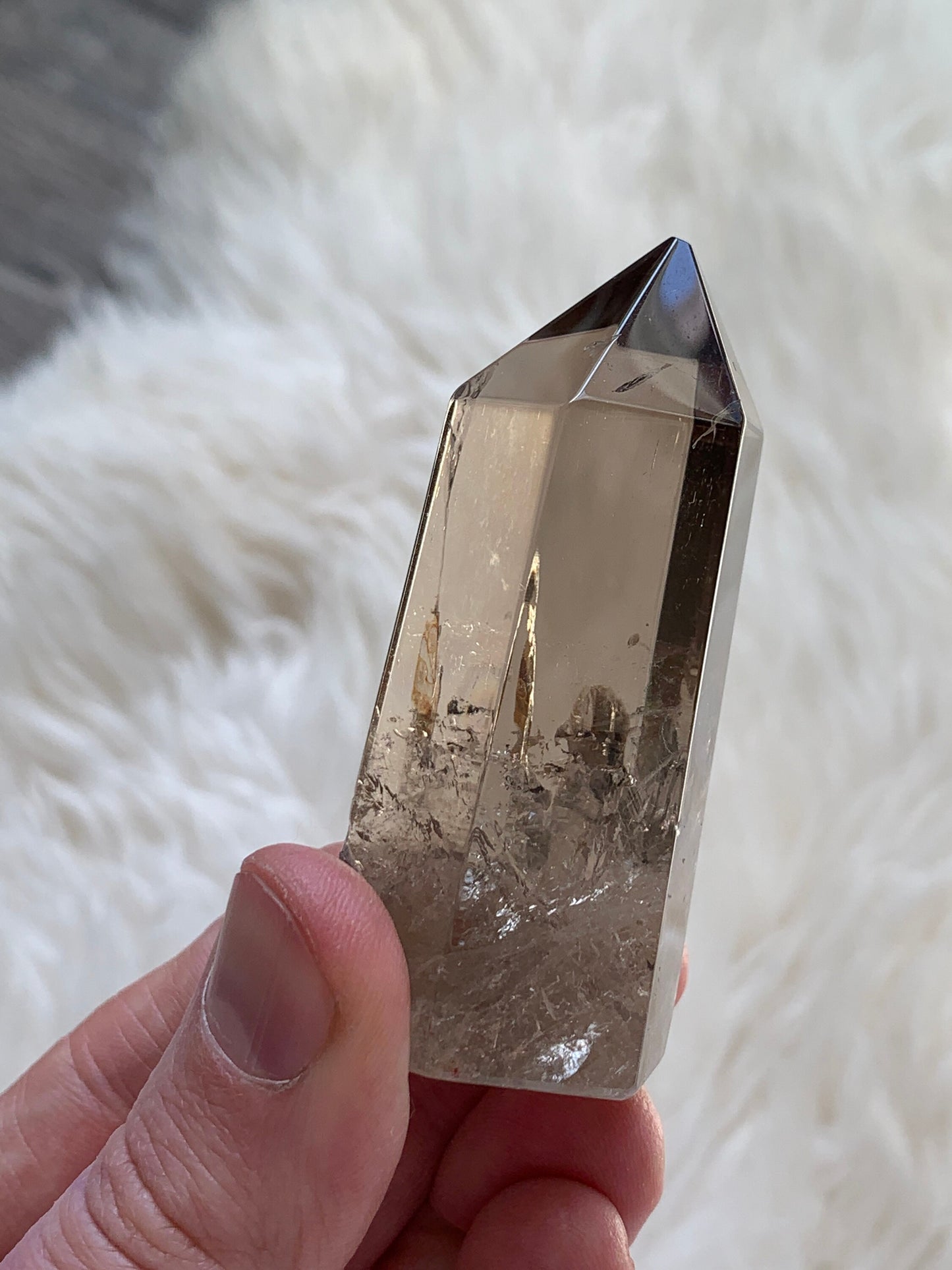 Ultra Polished SMOKY QUARTZ Crystal Point - Smokey Quartz Tower, Raw and Natural Crystals, Housewarming Gift, Home Decor, Energy Healing S21