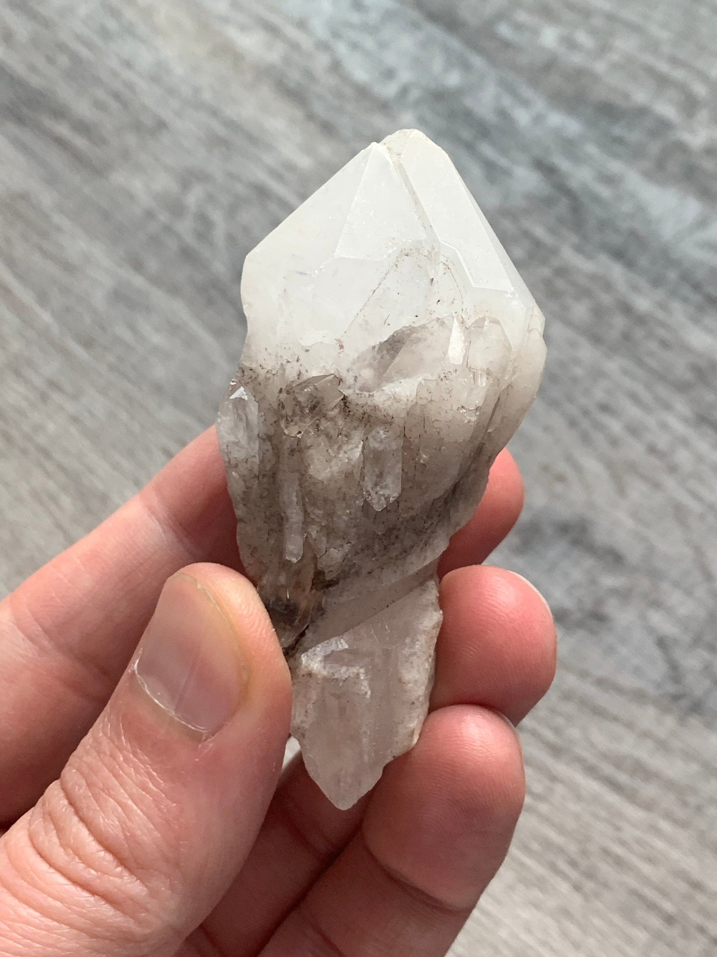 CANDLE QUARTZ CRYSTAL - Pineapple Quartz Point, Crystal Wand, Cathedral Quartz - Raw Natural Rough Stone - Astrological Spiritual Gift, Cq2
