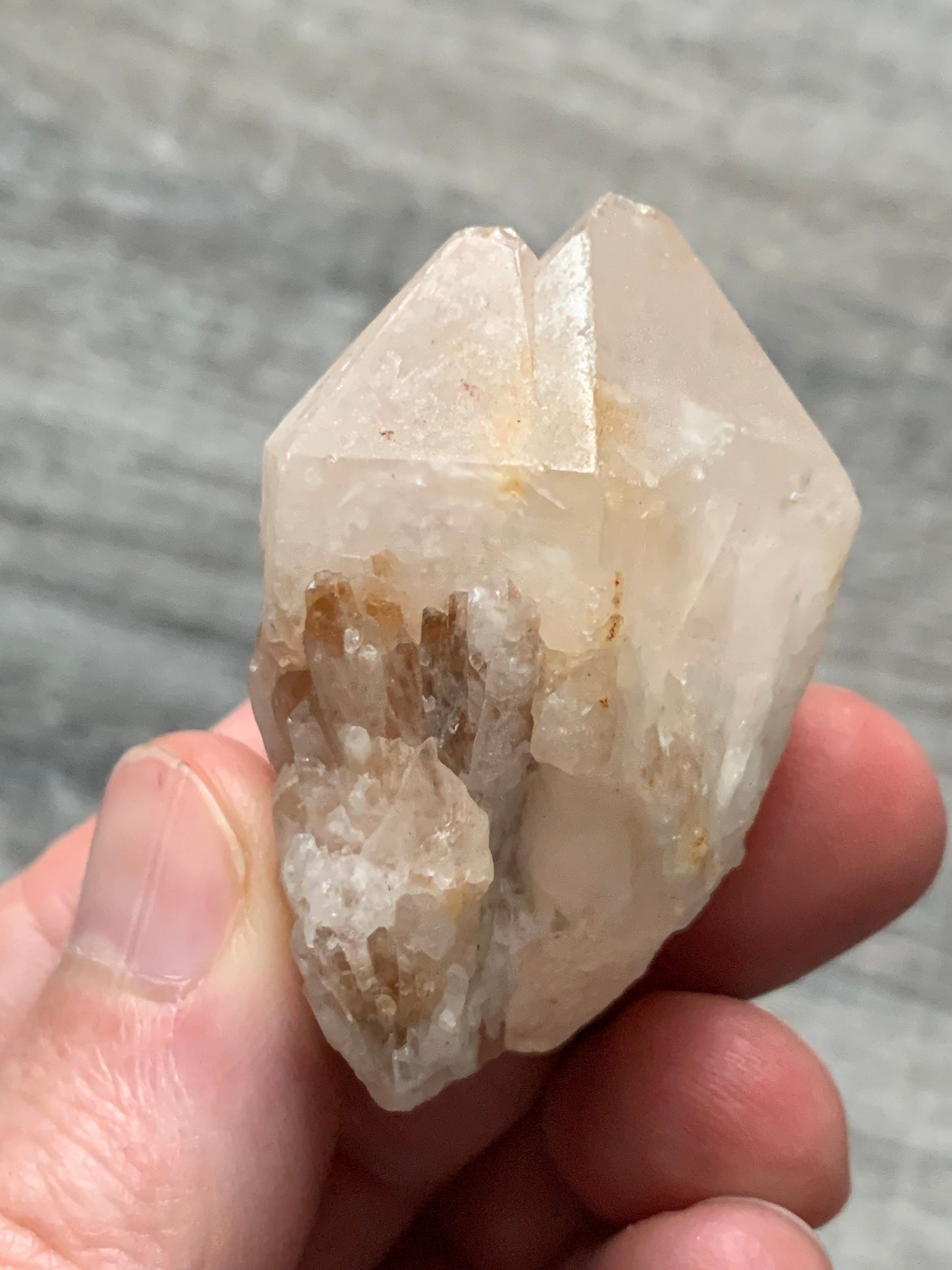 CANDLE QUARTZ CRYSTAL - Pineapple Quartz Point, Crystal Wand, Cathedral Quartz - Raw Natural Rough Stone - Astrological Spiritual Gift, Cq6
