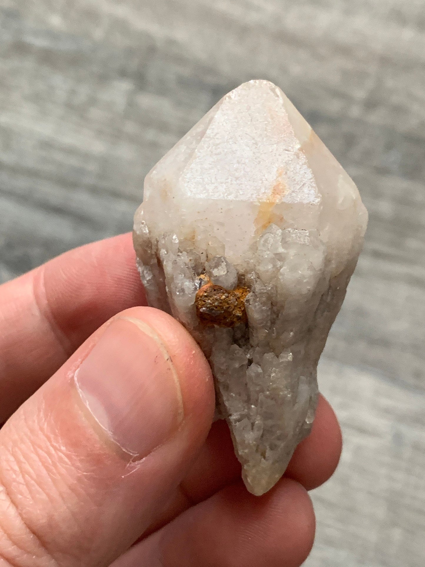 CANDLE QUARTZ CRYSTAL - Pineapple Quartz Point, Crystal Wand, Cathedral Quartz - Raw Natural Rough Stone - Astrological Spiritual Gift, Cq10