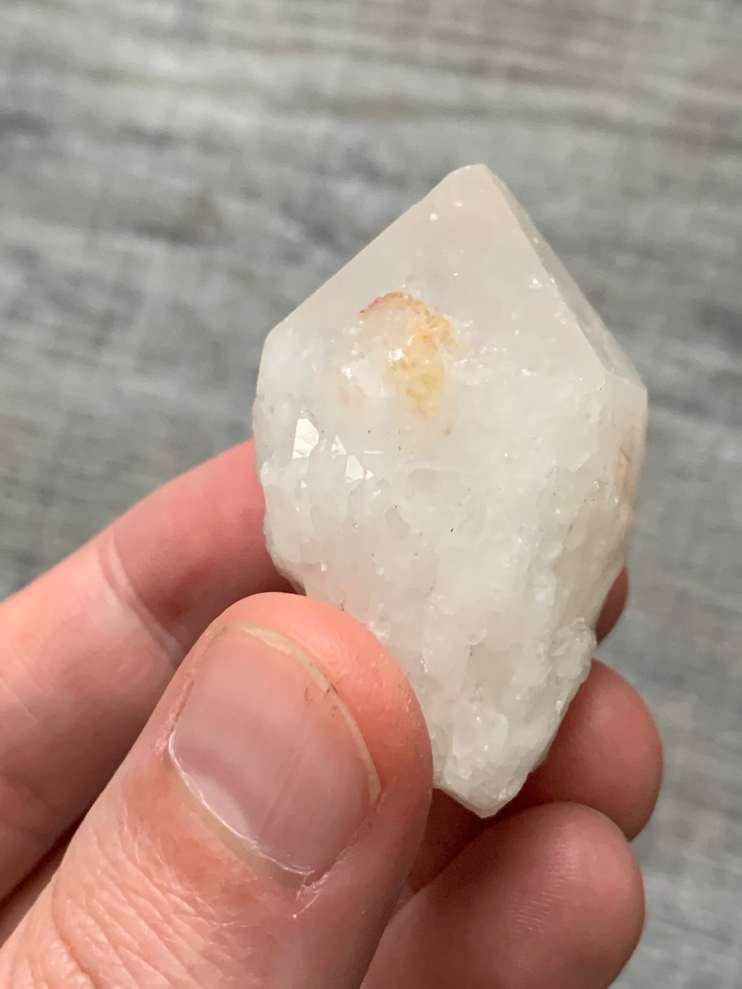 CANDLE QUARTZ CRYSTAL - Pineapple Quartz Point, Crystal Wand, Cathedral Quartz - Raw Natural Rough Stone - Astrological Spiritual Gift, Cq15