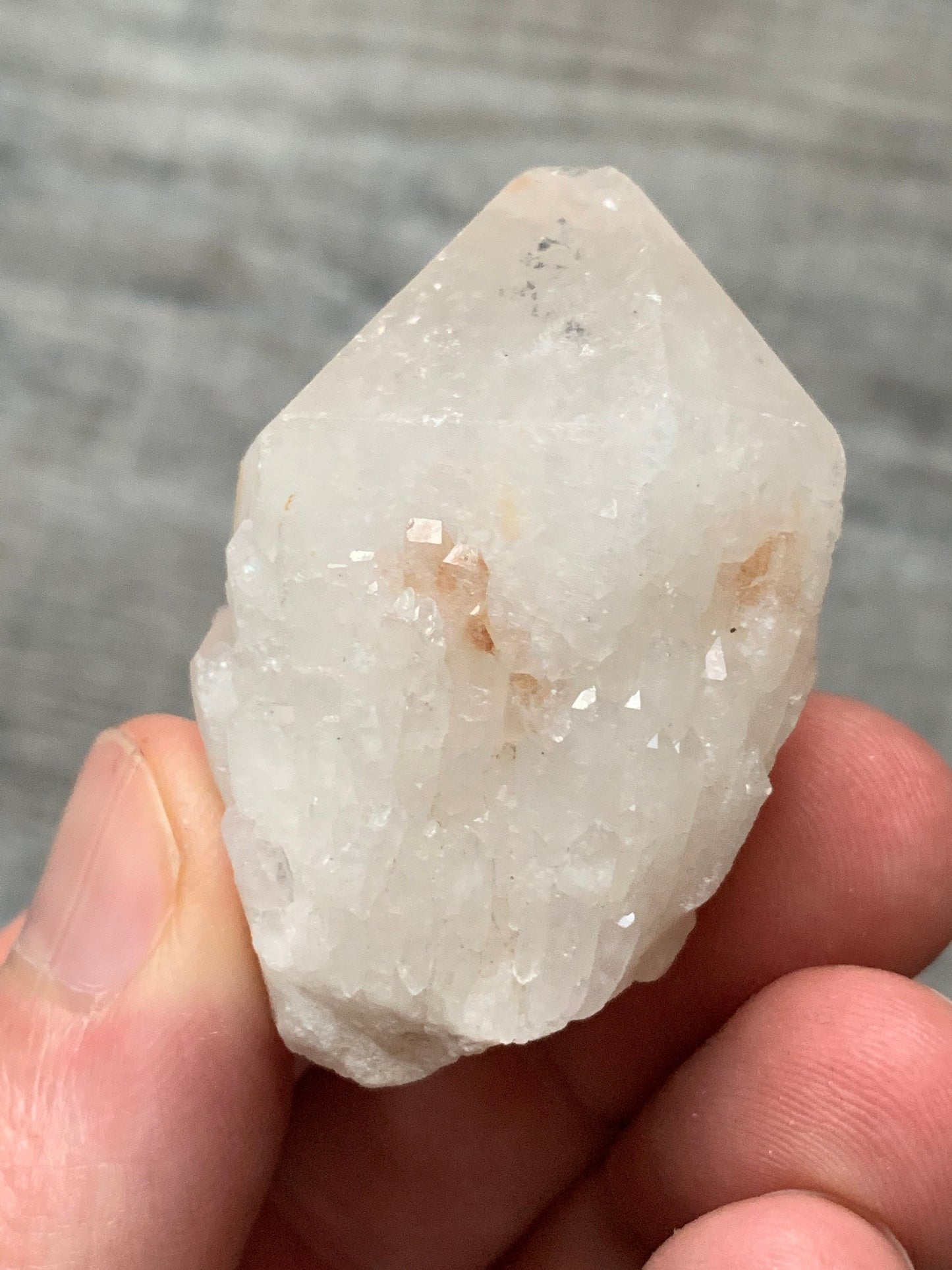 CANDLE QUARTZ CRYSTAL - Pineapple Quartz Point, Crystal Wand, Cathedral Quartz - Raw Natural Rough Stone - Astrological Spiritual Gift, Cq15