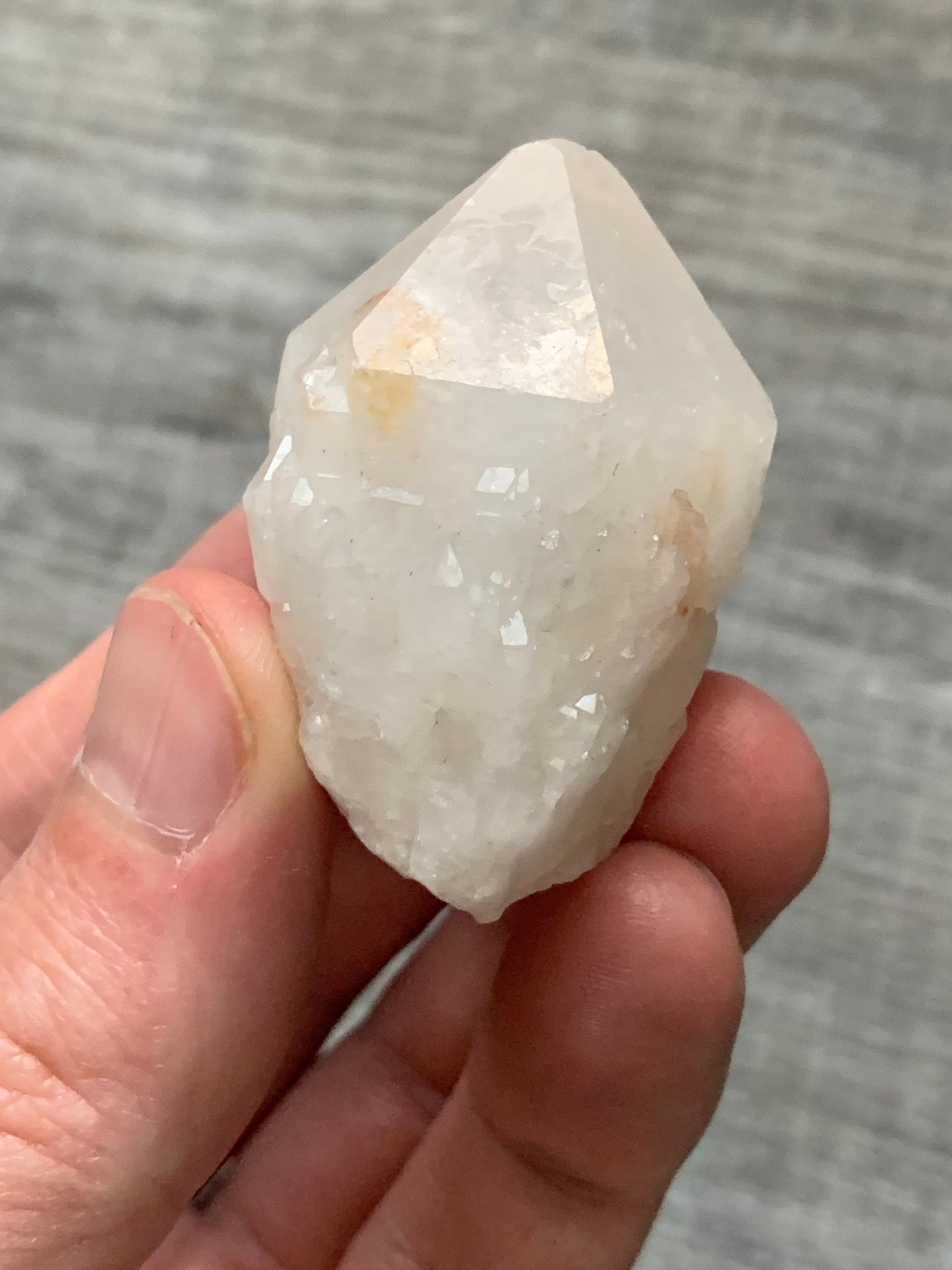 CANDLE QUARTZ CRYSTAL - Pineapple Quartz Point, Crystal Wand, Cathedral Quartz - Raw Natural Rough Stone - Astrological Spiritual Gift, Cq15