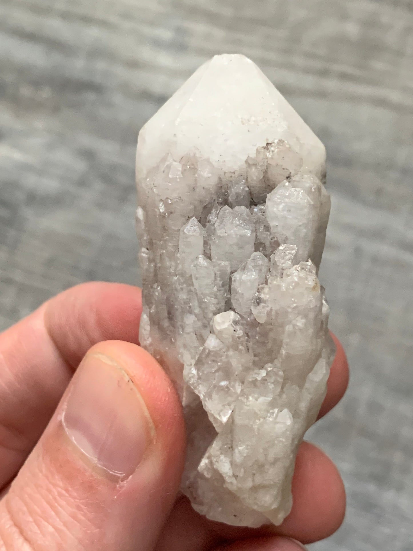 CANDLE QUARTZ CRYSTAL - Pineapple Quartz Point, Crystal Wand, Cathedral Quartz - Raw Natural Rough Stone - Astrological Spiritual Gift, Cq14