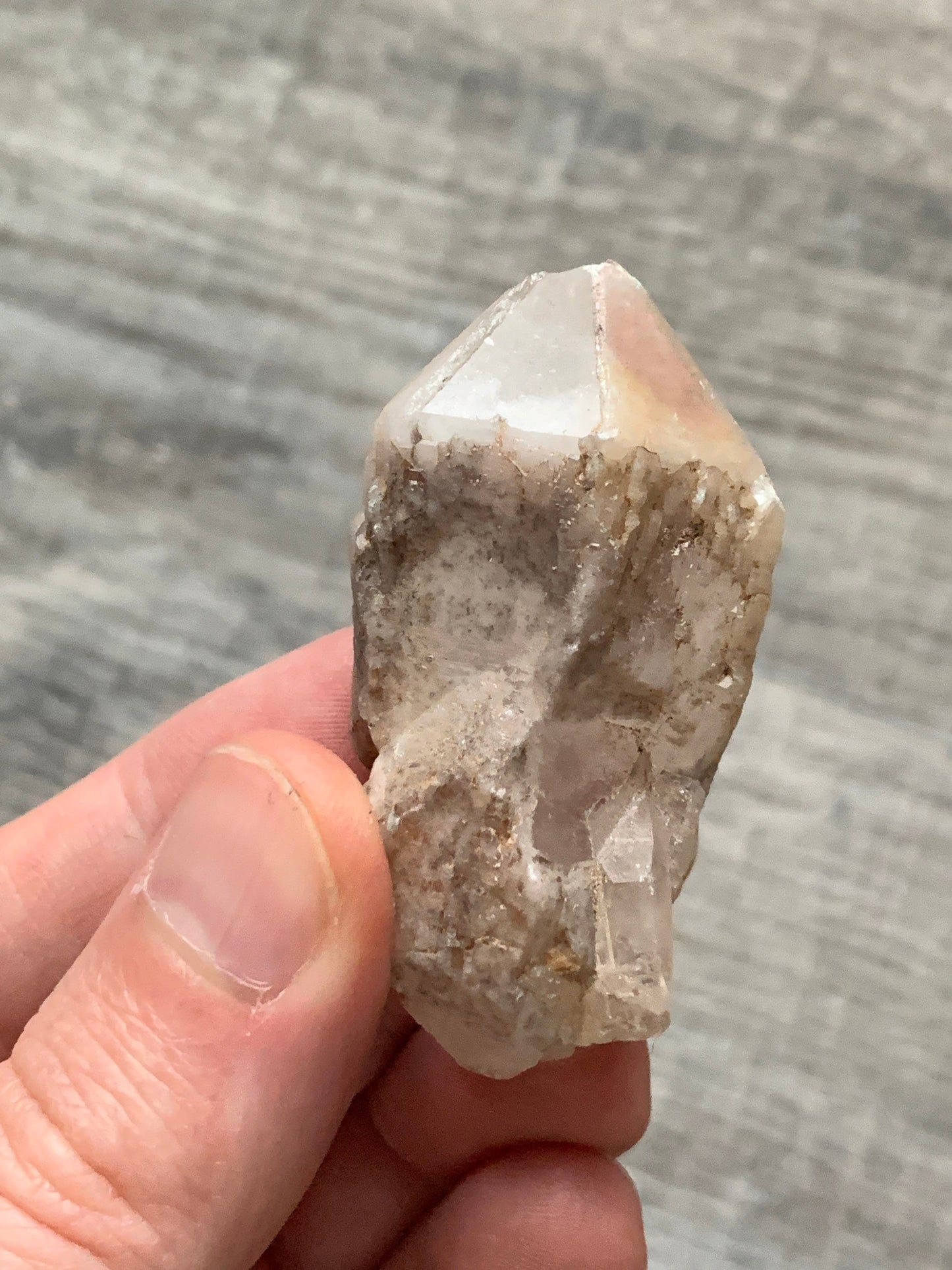 CANDLE QUARTZ CRYSTAL - Pineapple Quartz Point, Crystal Wand, Cathedral Quartz - Raw Natural Rough Stone - Astrological Spiritual Gift, Cq11