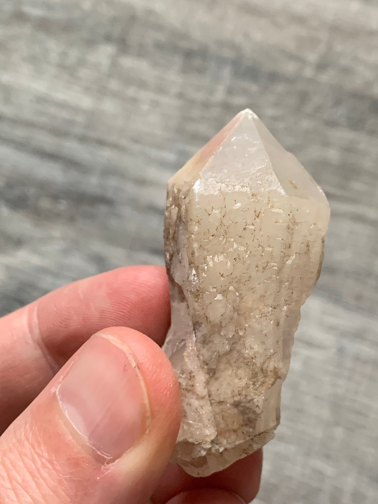 CANDLE QUARTZ CRYSTAL - Pineapple Quartz Point, Crystal Wand, Cathedral Quartz - Raw Natural Rough Stone - Astrological Spiritual Gift, Cq11