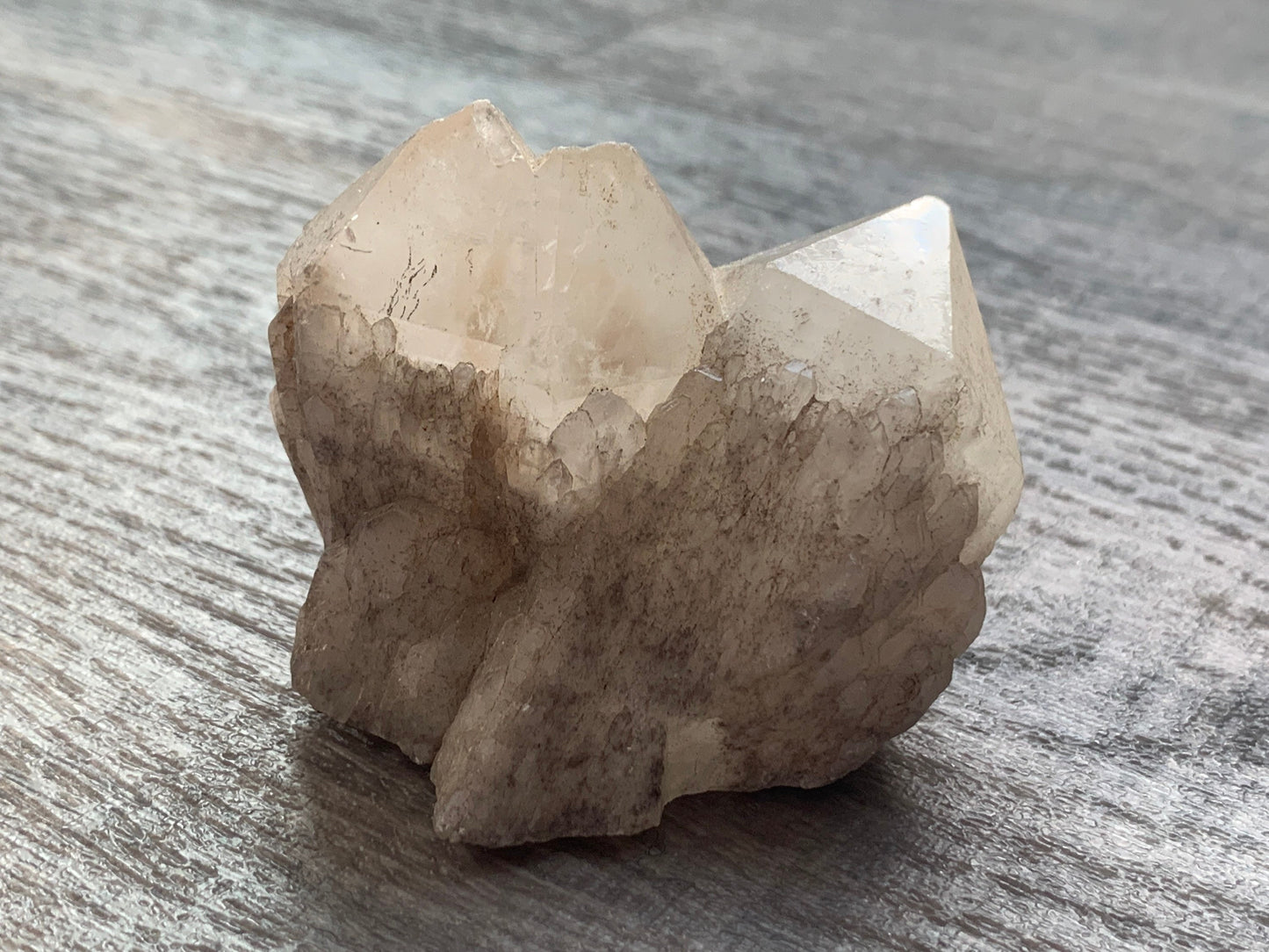 CANDLE QUARTZ CRYSTAL - Pineapple Quartz Point, Crystal Wand, Cathedral Quartz - Raw Natural Rough Stone - Astrological Spiritual Gift, Cq4