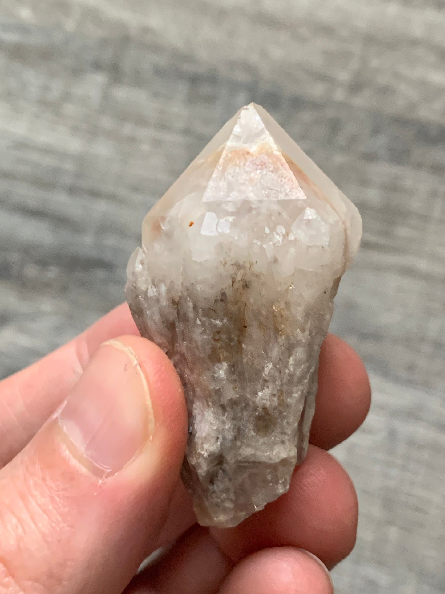 CANDLE QUARTZ CRYSTAL - Pineapple Quartz Point, Crystal Wand, Cathedral Quartz - Raw Natural Rough Stone - Astrological Spiritual Gift, Cq10