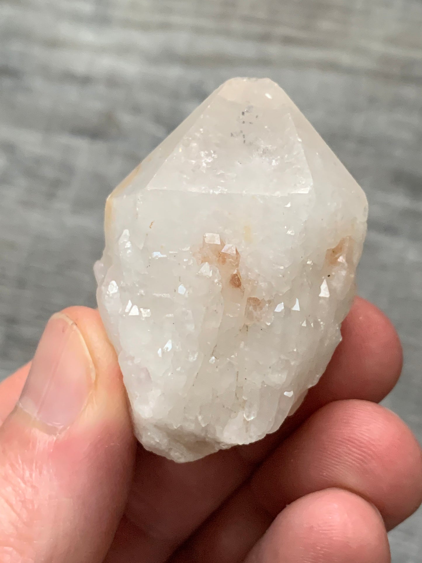 CANDLE QUARTZ CRYSTAL - Pineapple Quartz Point, Crystal Wand, Cathedral Quartz - Raw Natural Rough Stone - Astrological Spiritual Gift, Cq15