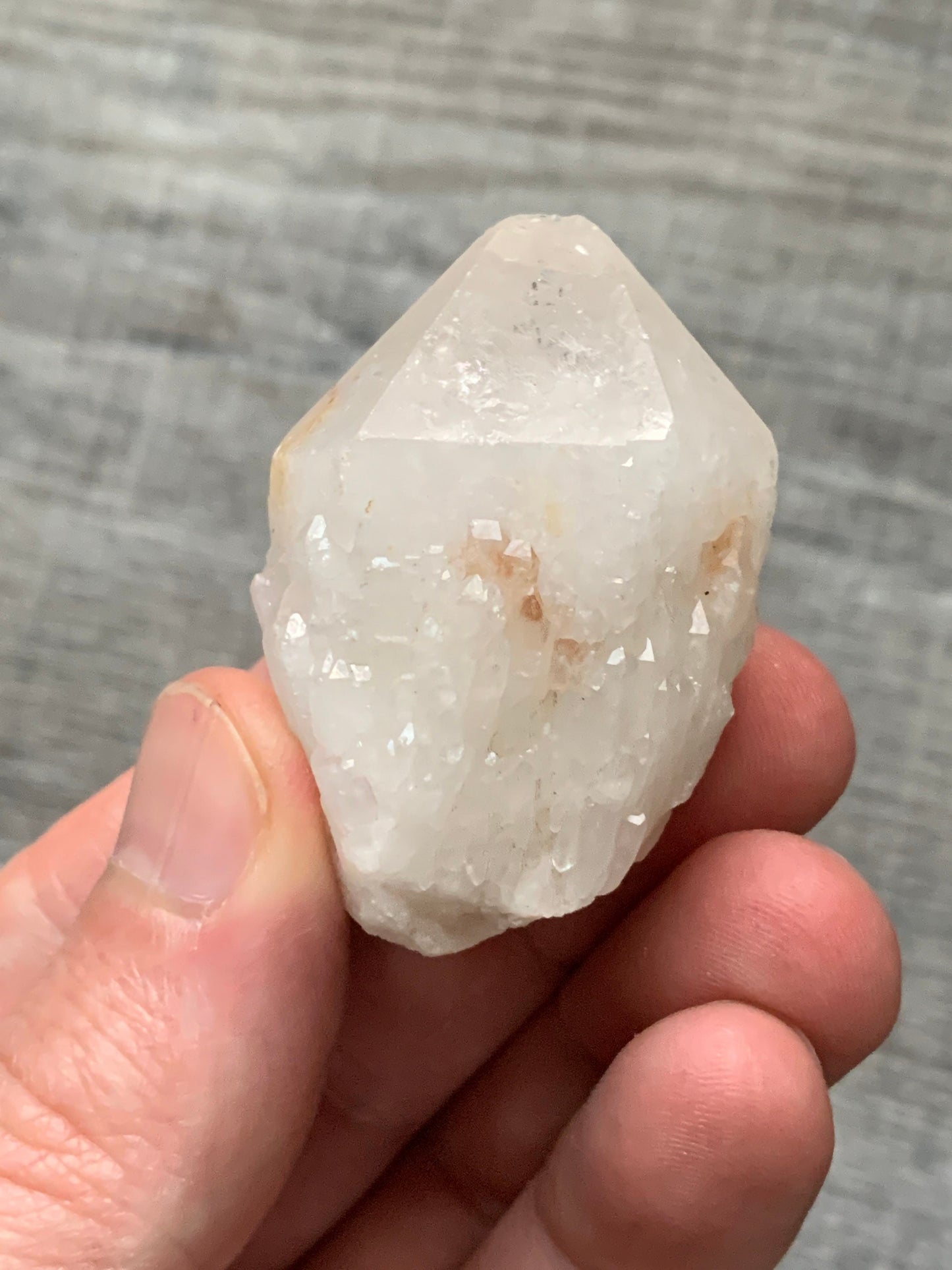 CANDLE QUARTZ CRYSTAL - Pineapple Quartz Point, Crystal Wand, Cathedral Quartz - Raw Natural Rough Stone - Astrological Spiritual Gift, Cq15