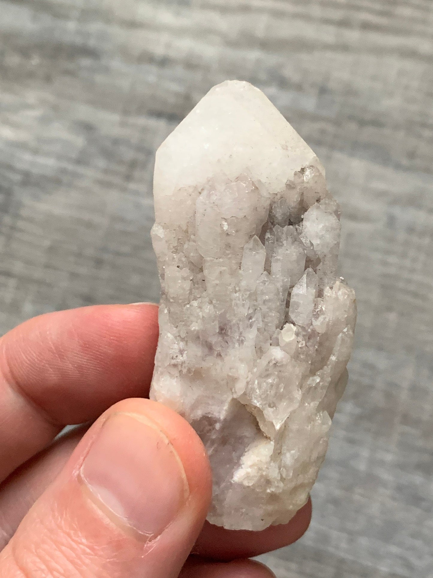 CANDLE QUARTZ CRYSTAL - Pineapple Quartz Point, Crystal Wand, Cathedral Quartz - Raw Natural Rough Stone - Astrological Spiritual Gift, Cq14