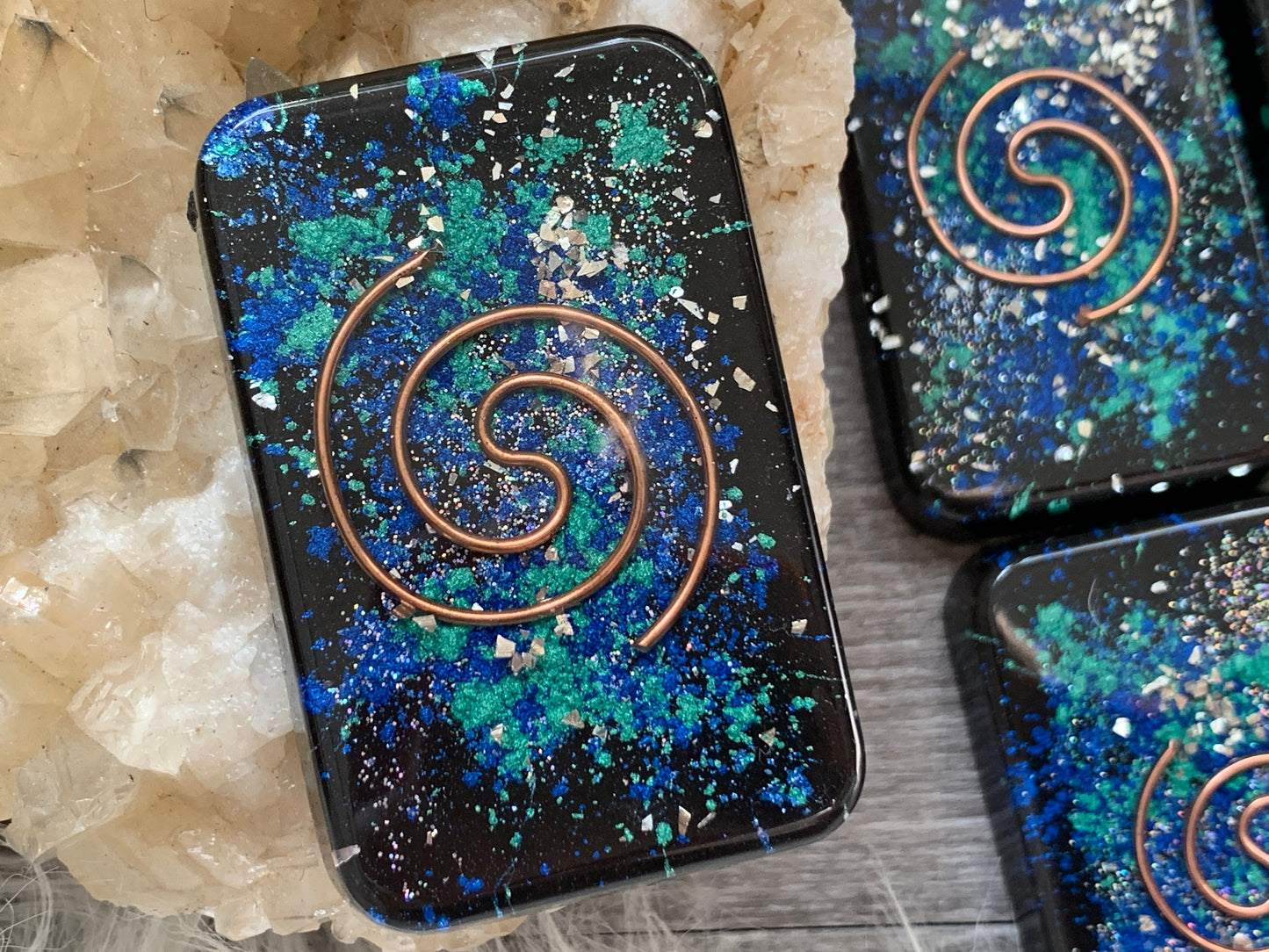 Orgonite® Cell Phone EMF SHIELD with Copper Spiral