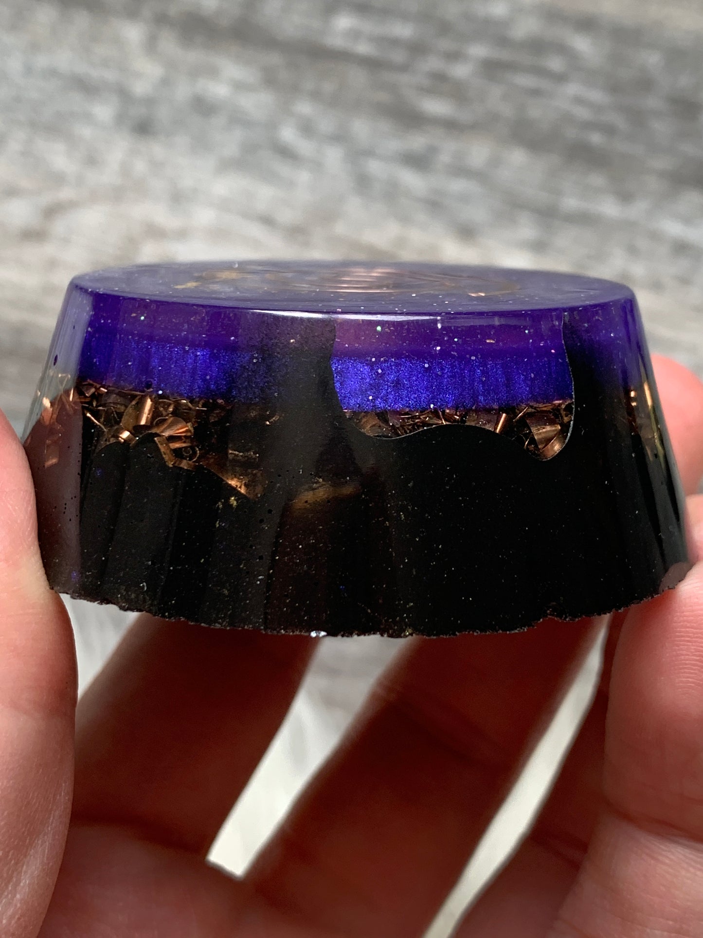 Violet Flame Copper Spiral Orgonite Towerbuster