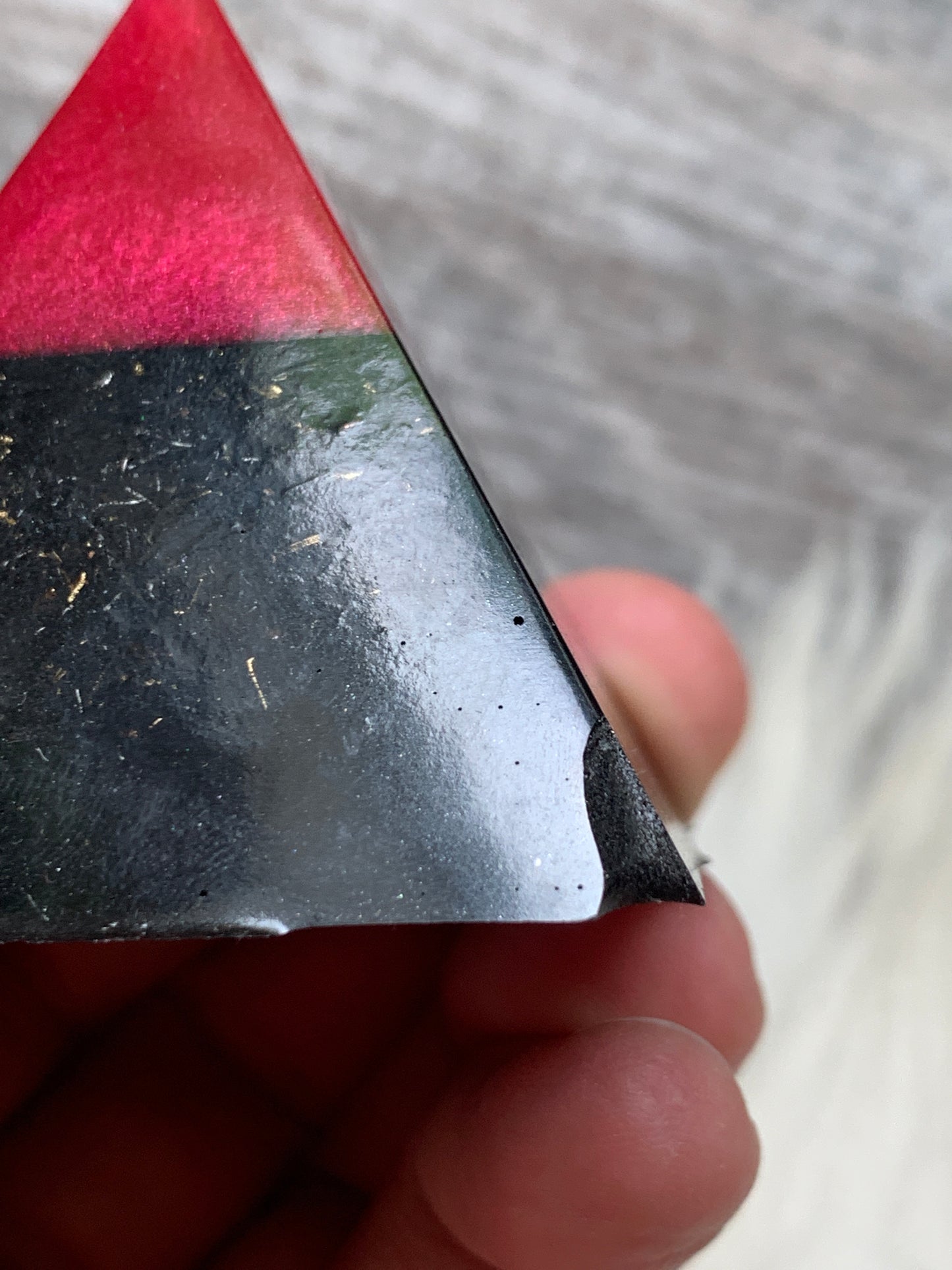 Black and Red Orgonite Pyramid