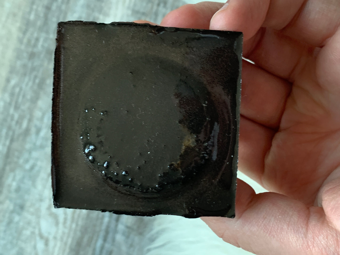 Dark Floral Selenite and Crystal Orgonite Pyramid