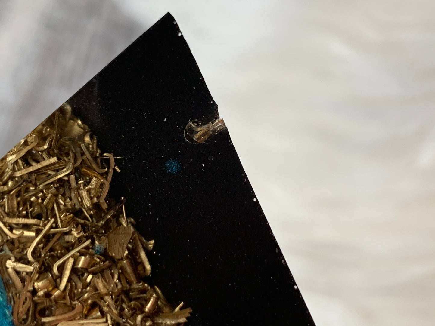 Blue Flame Energy Ray Orgonite Pyramid