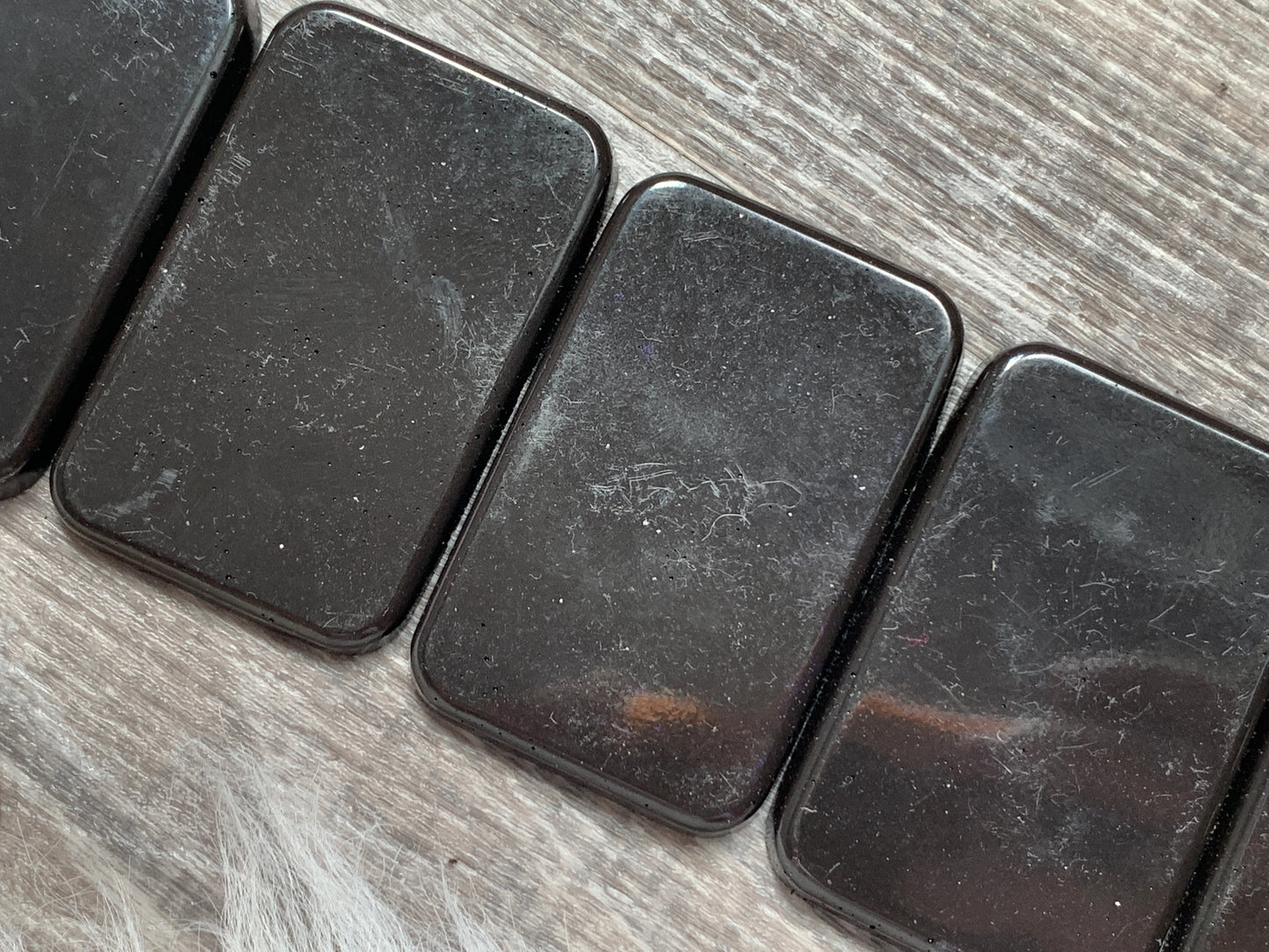 Black Skinny Orgonite Block / Mini Plate