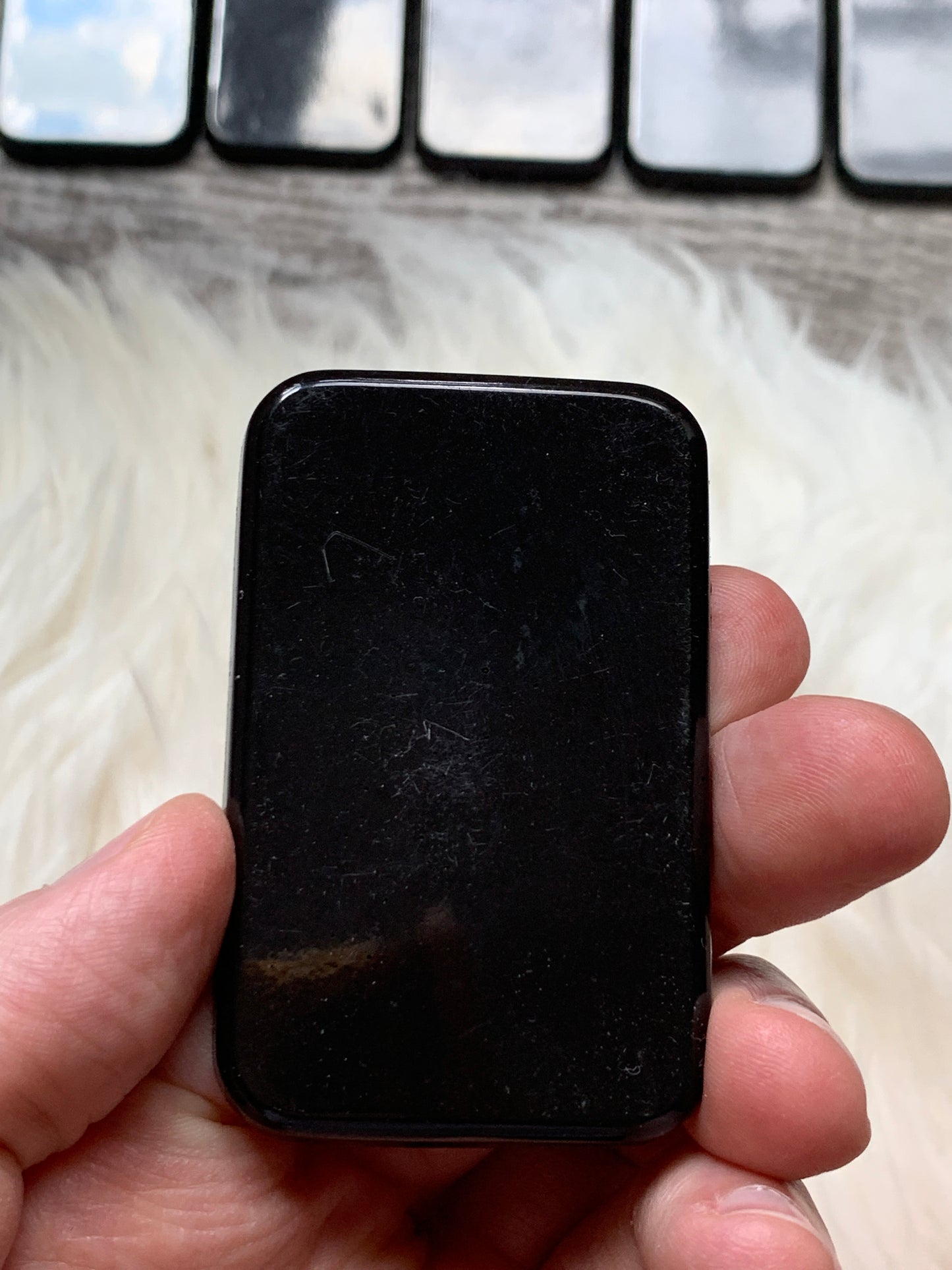 Black Skinny Orgonite Block / Mini Plate