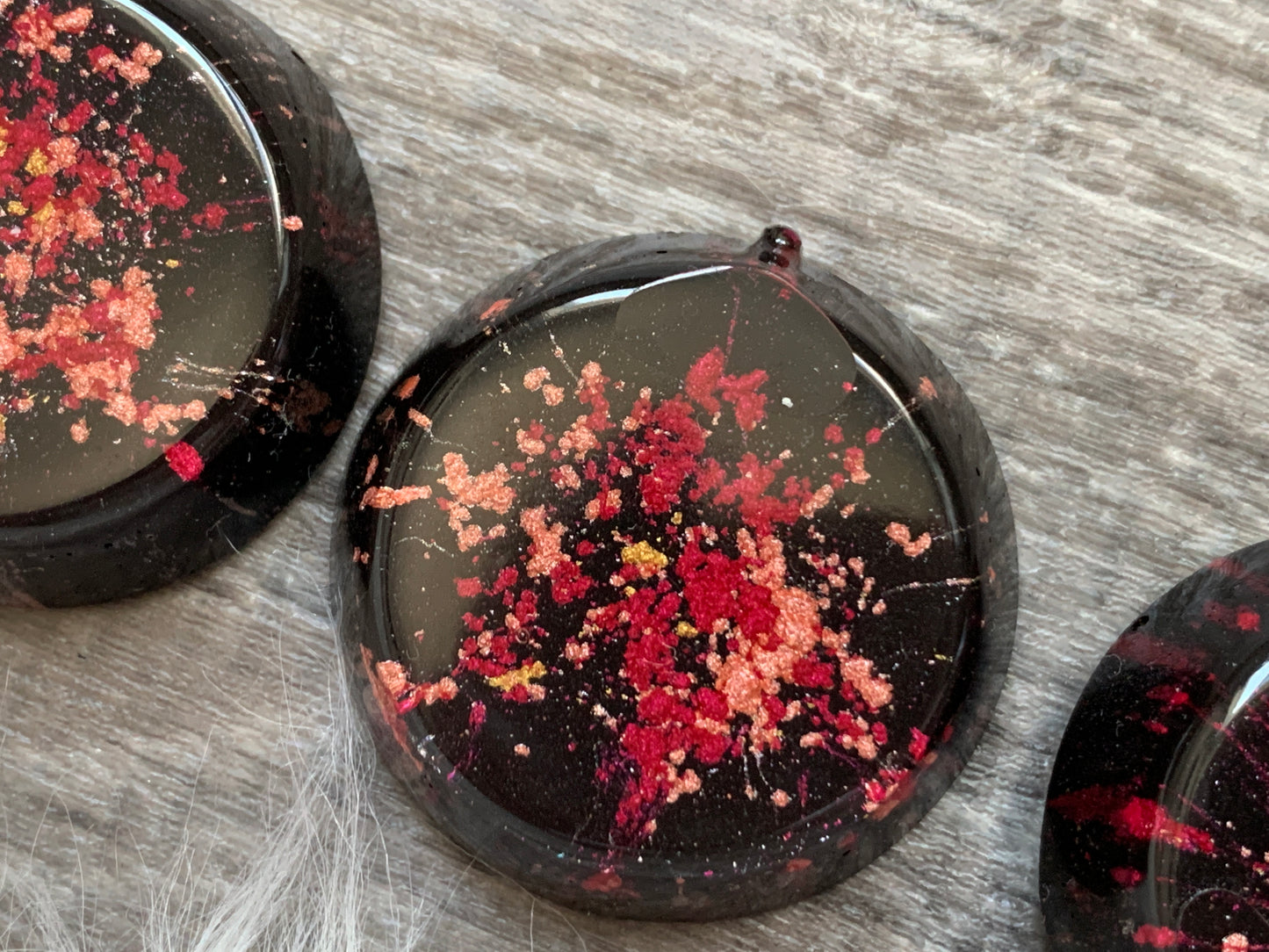 Set of 4 Fire Mini Orgonite Towerbuster