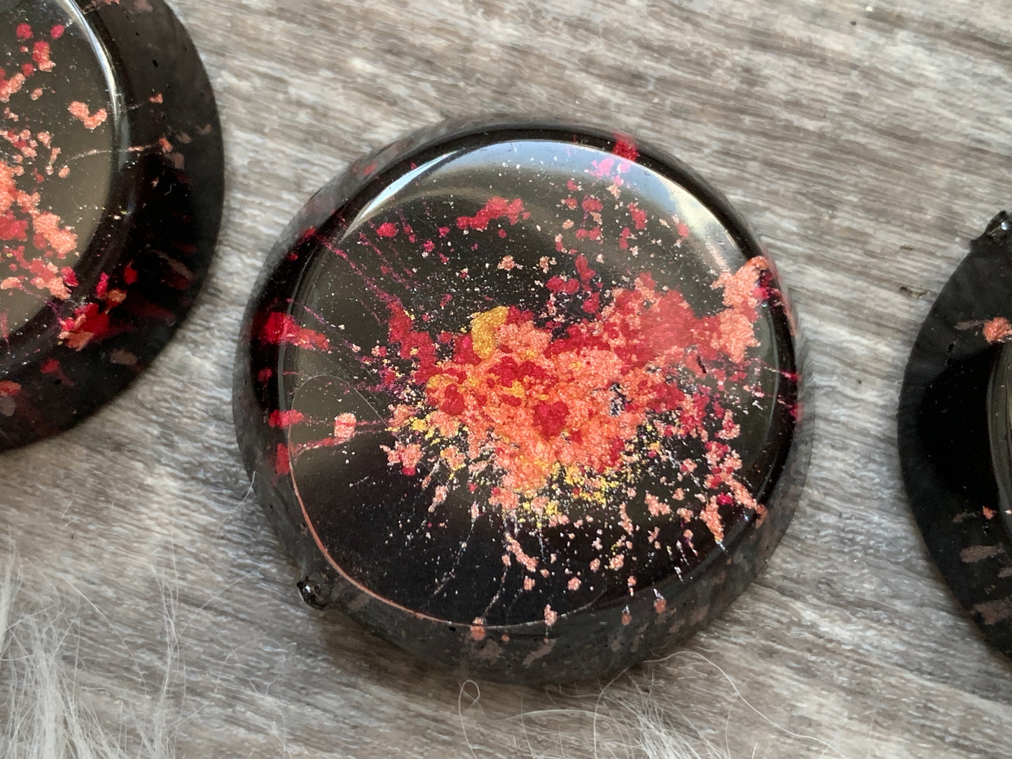 Set of 4 Fire Mini Orgonite Towerbuster