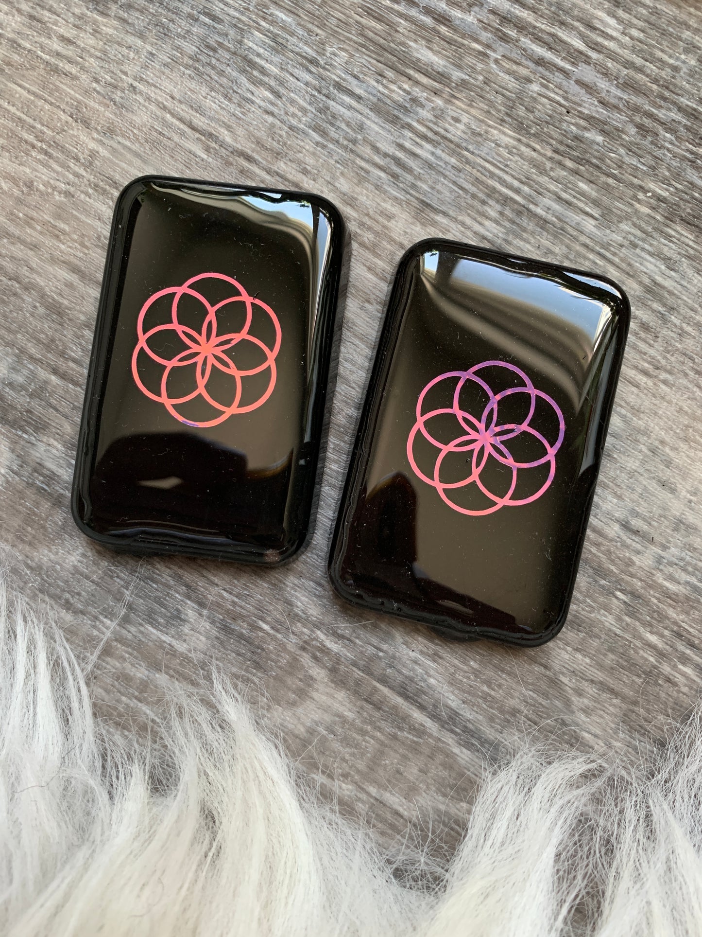 Holographic Seed of Life Cellphone Backers (includes mounting tab for phone)