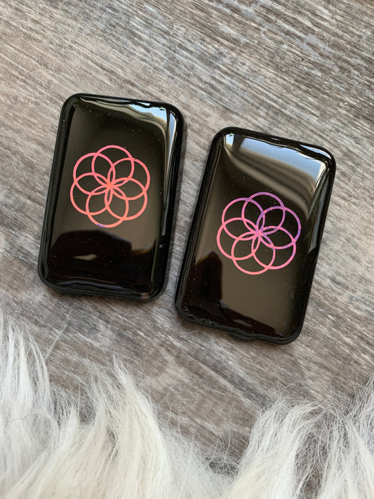 Holographic Seed of Life Cellphone Backers (includes mounting tab for phone)