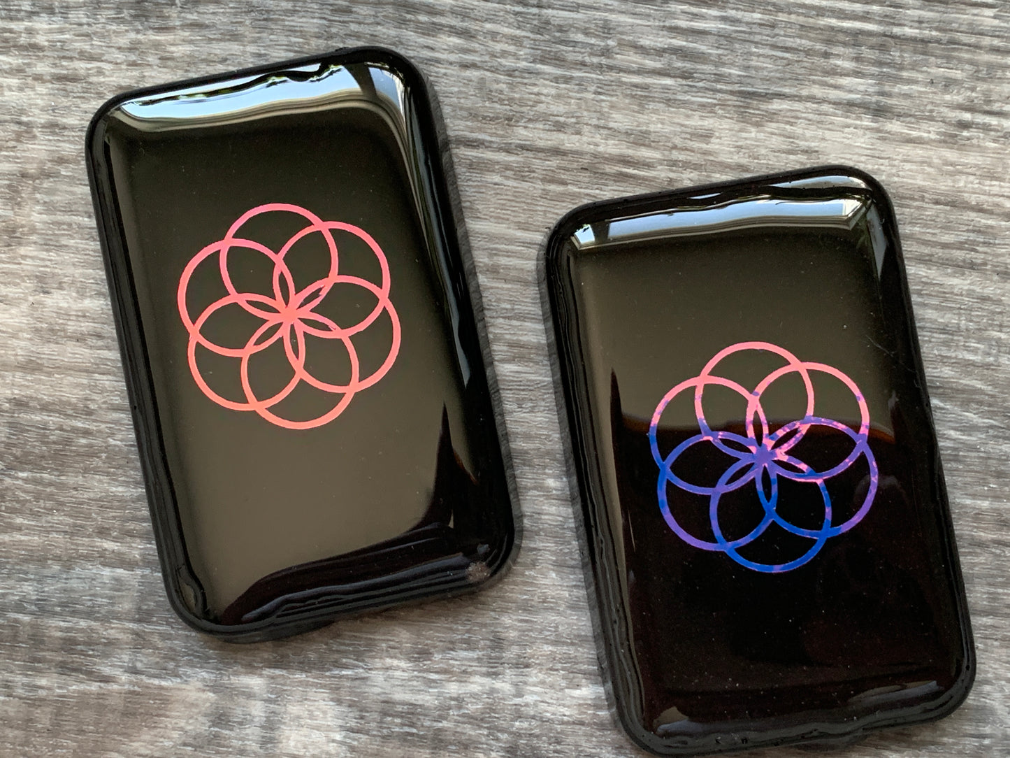 Holographic Seed of Life Cellphone Backers (includes mounting tab for phone)