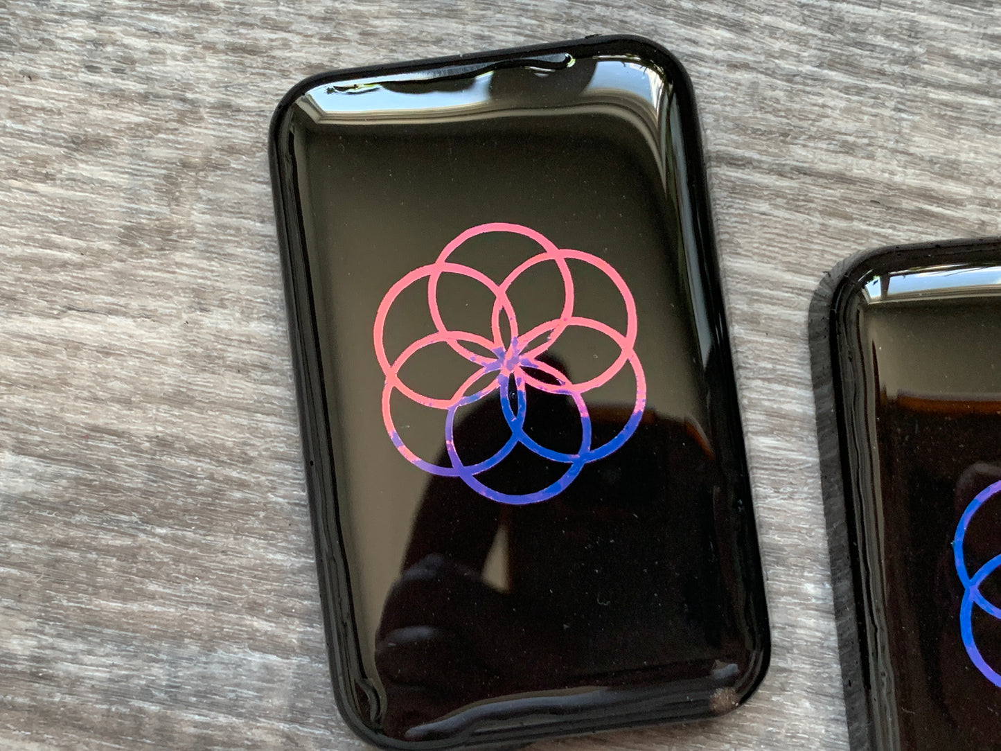 Holographic Seed of Life Cellphone Backers (includes mounting tab for phone)