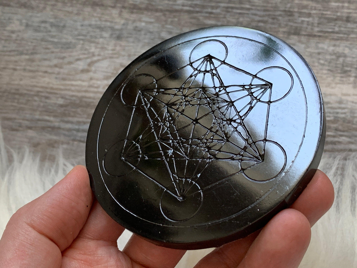 Metatron Orgone Disc. Approx 4" wide.