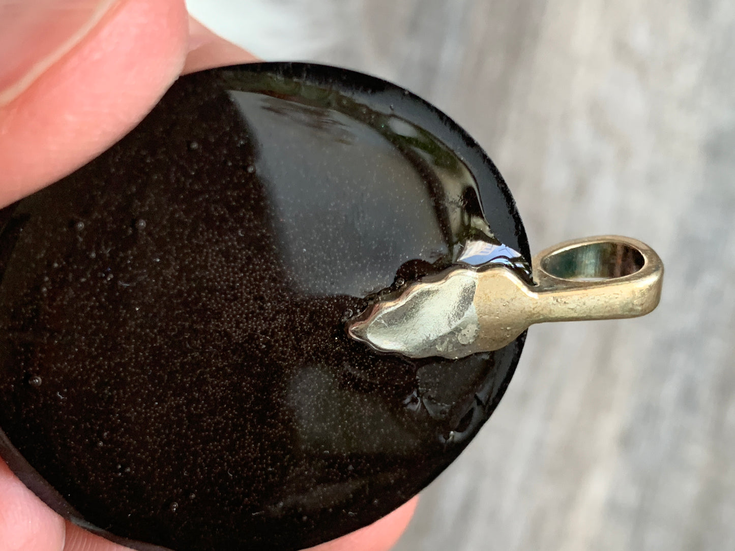 Violet Flame Copper Spiral Orgonite Pendant